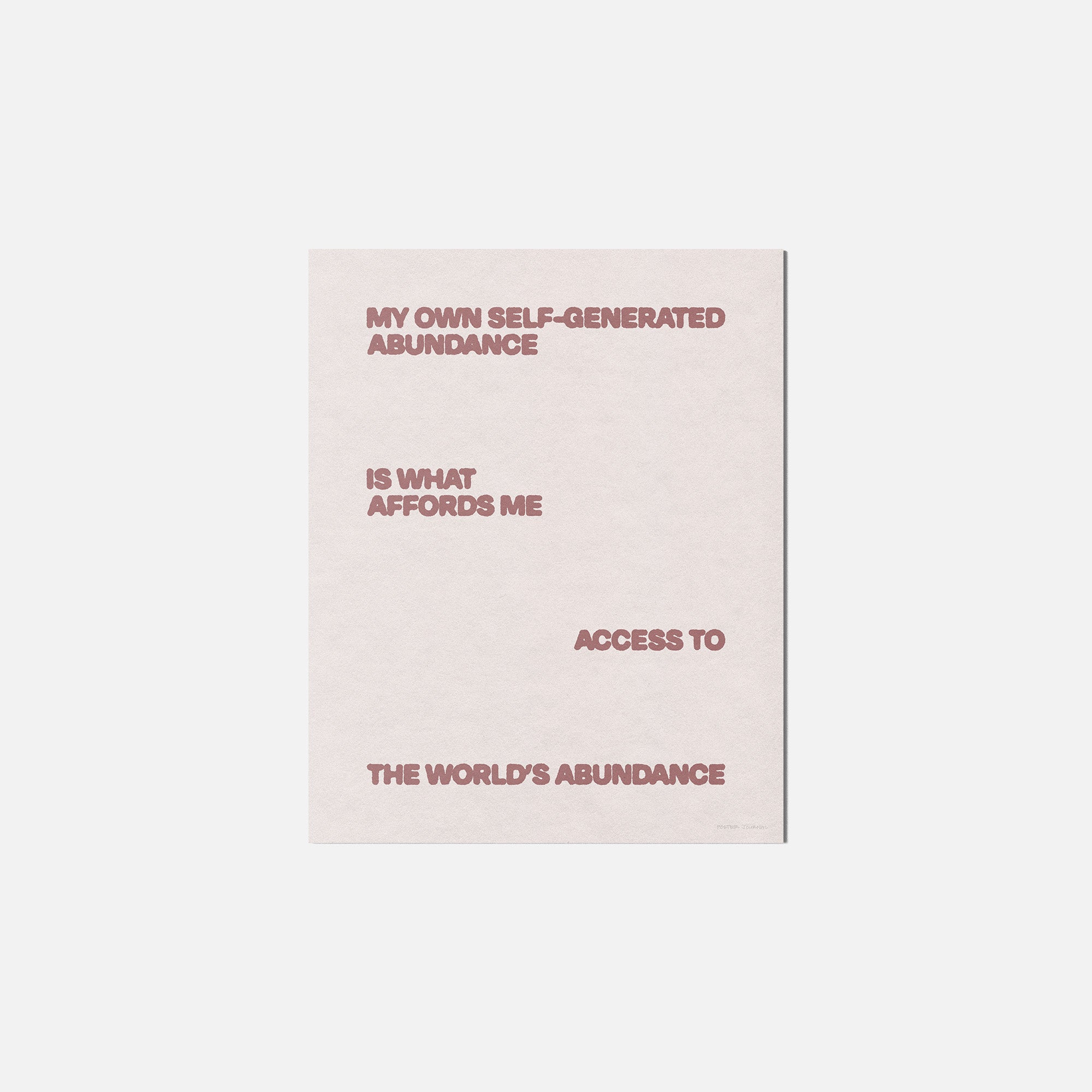 ABUNDANCE PRINT