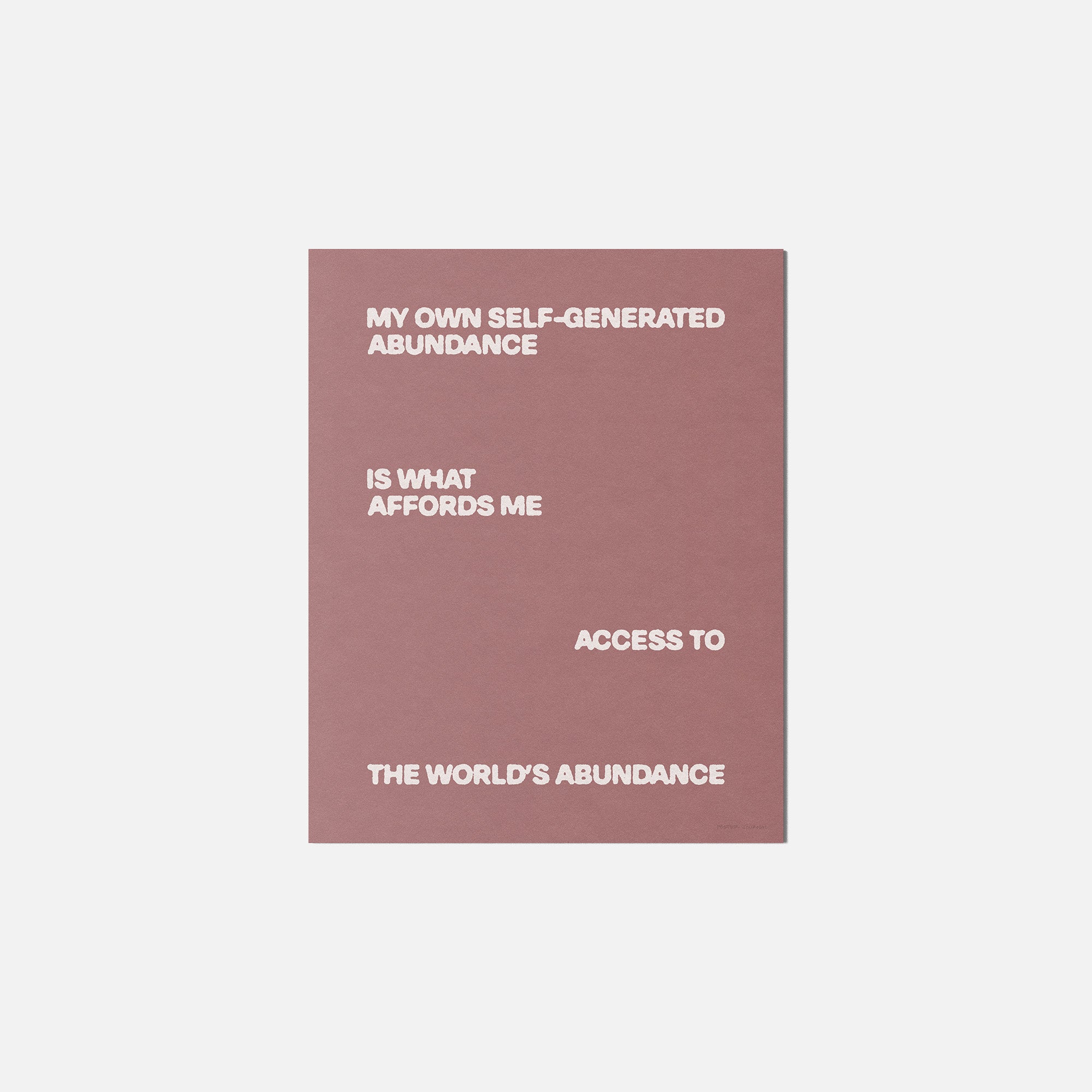 ABUNDANCE PRINT