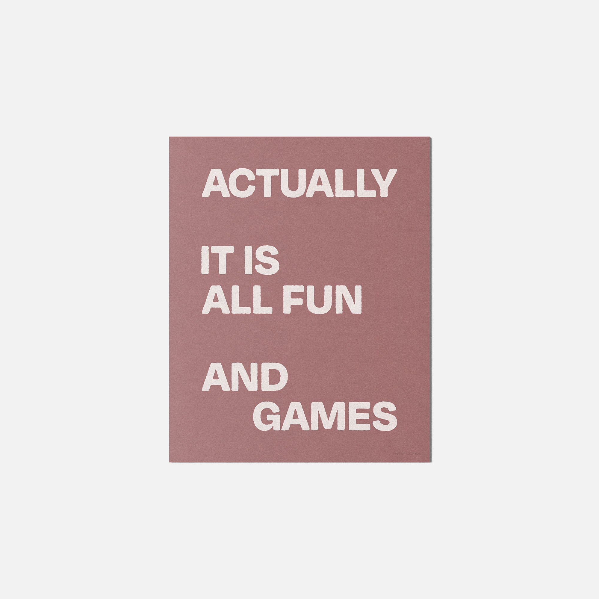ACTUALLY PRINT