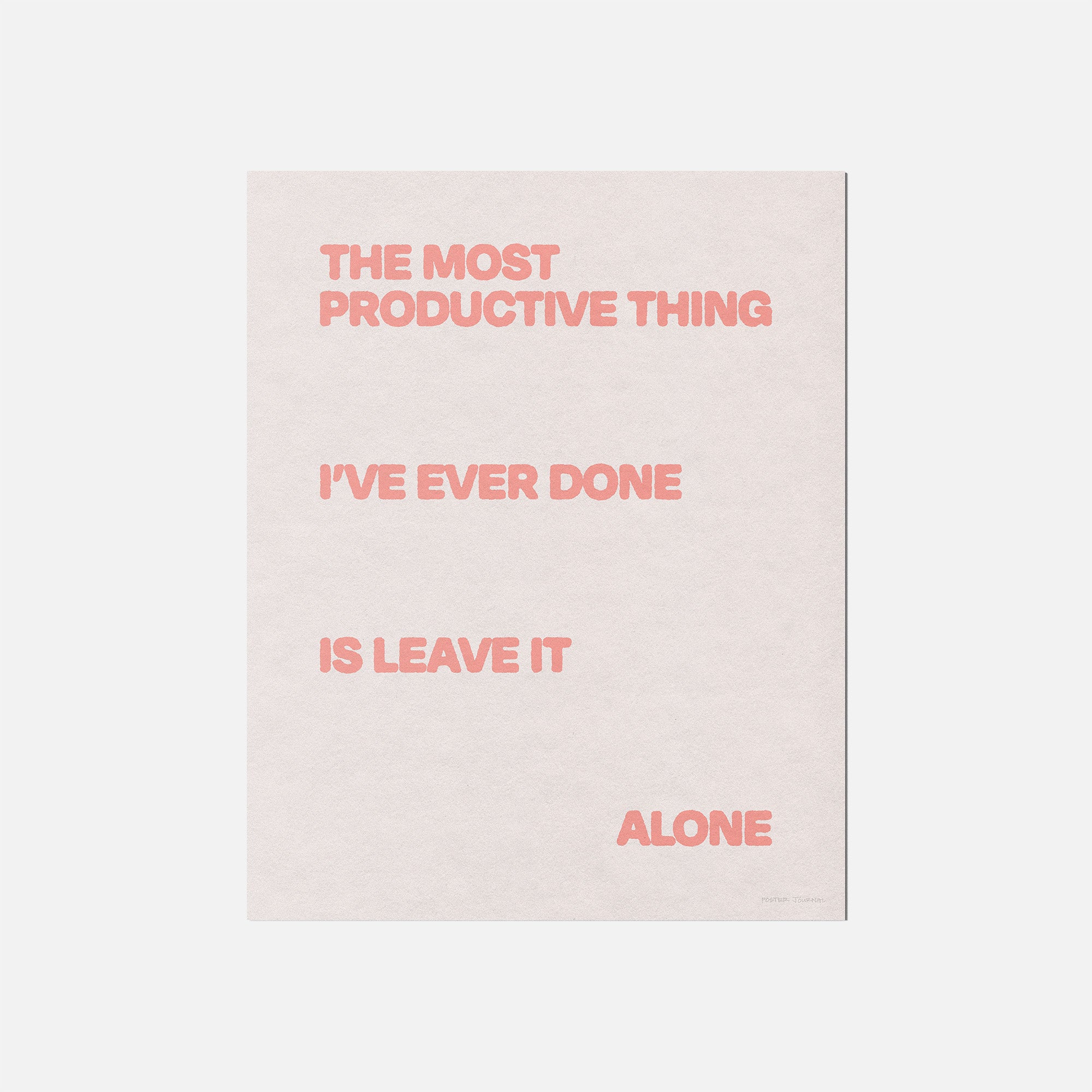 ALONE PRINT