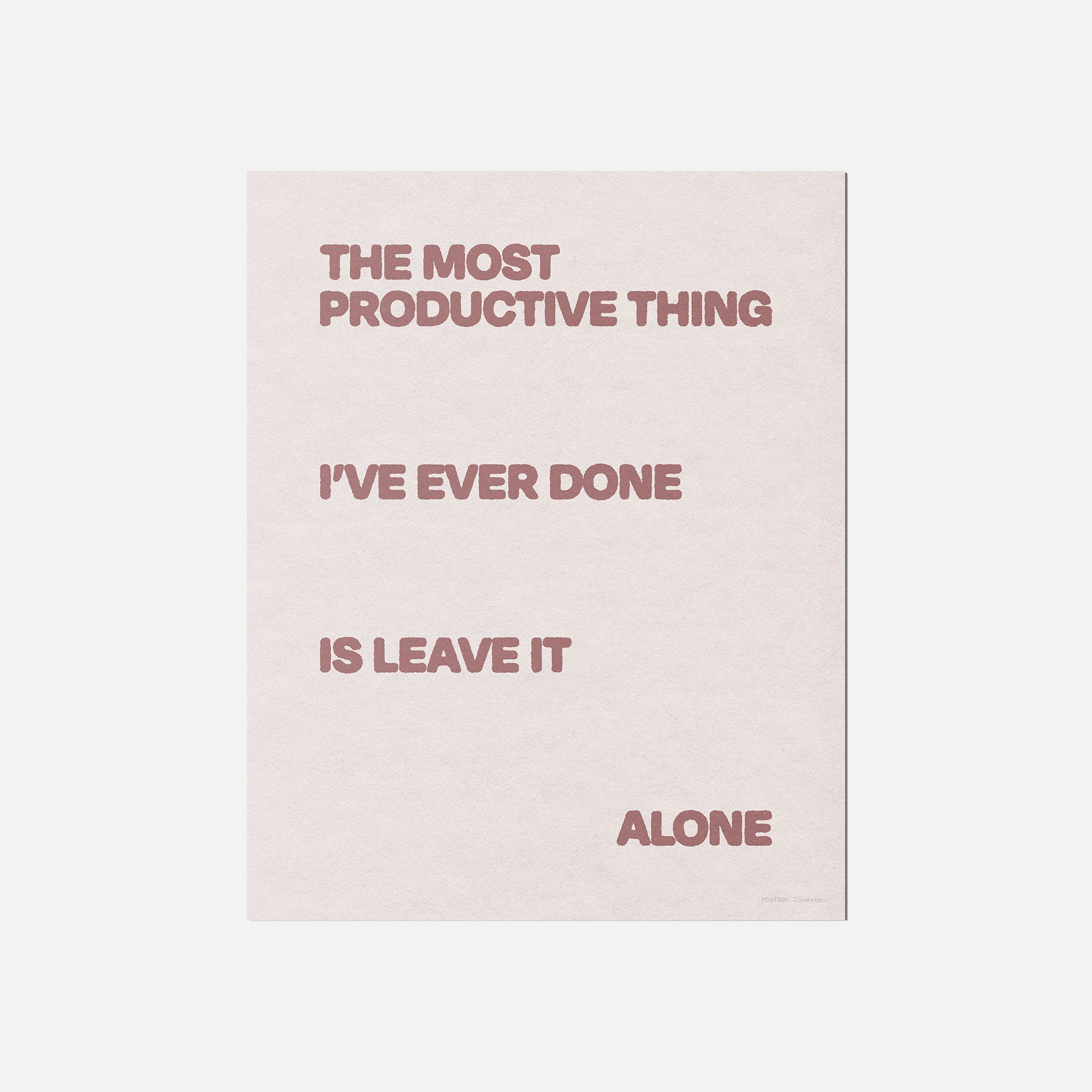 ALONE PRINT
