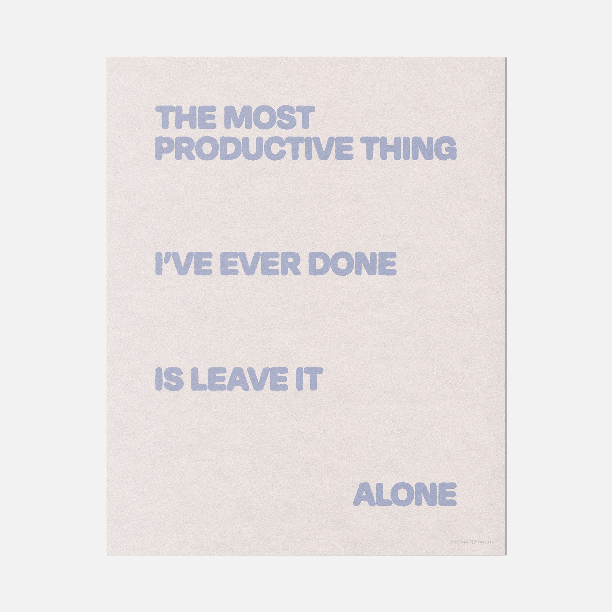 ALONE PRINT