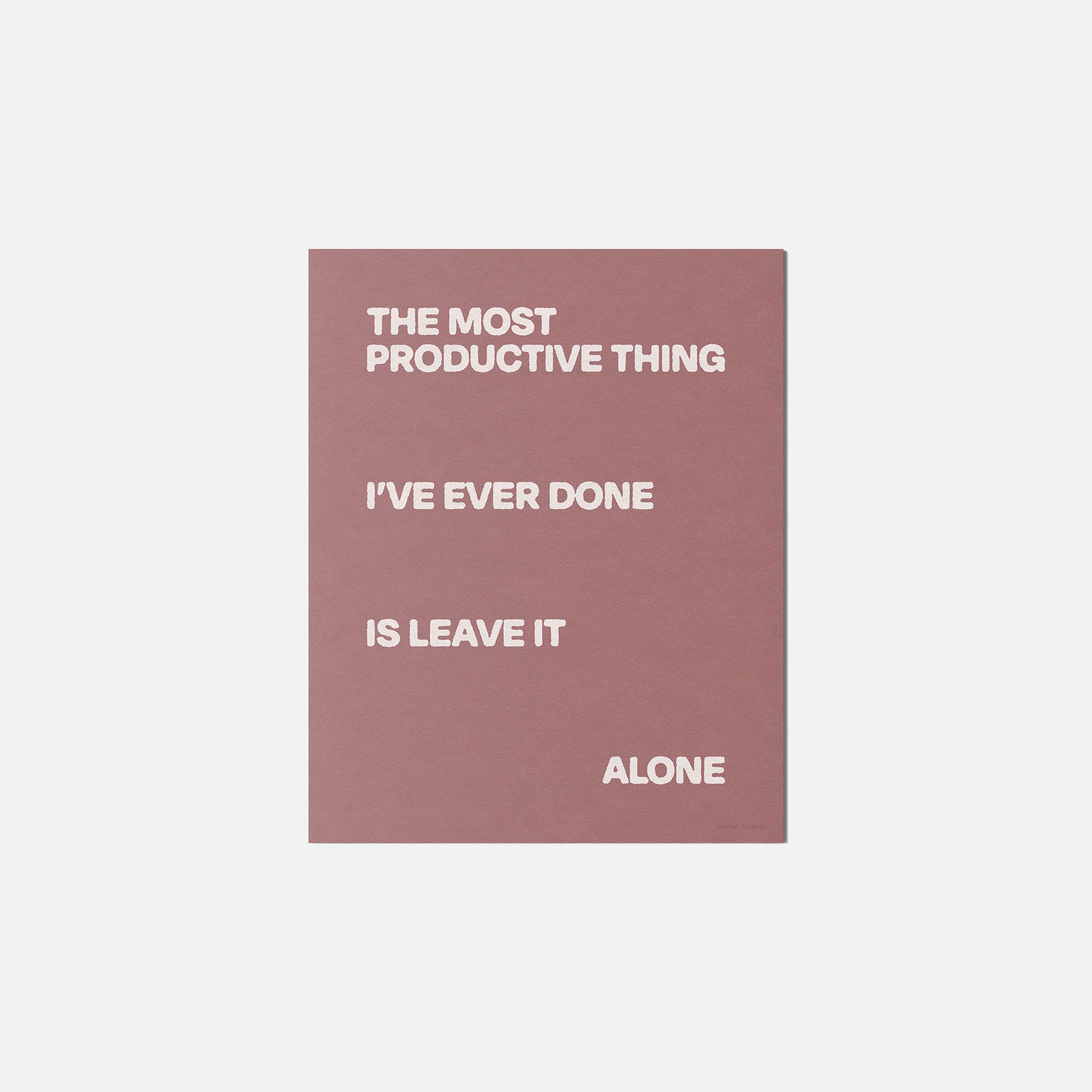 ALONE PRINT