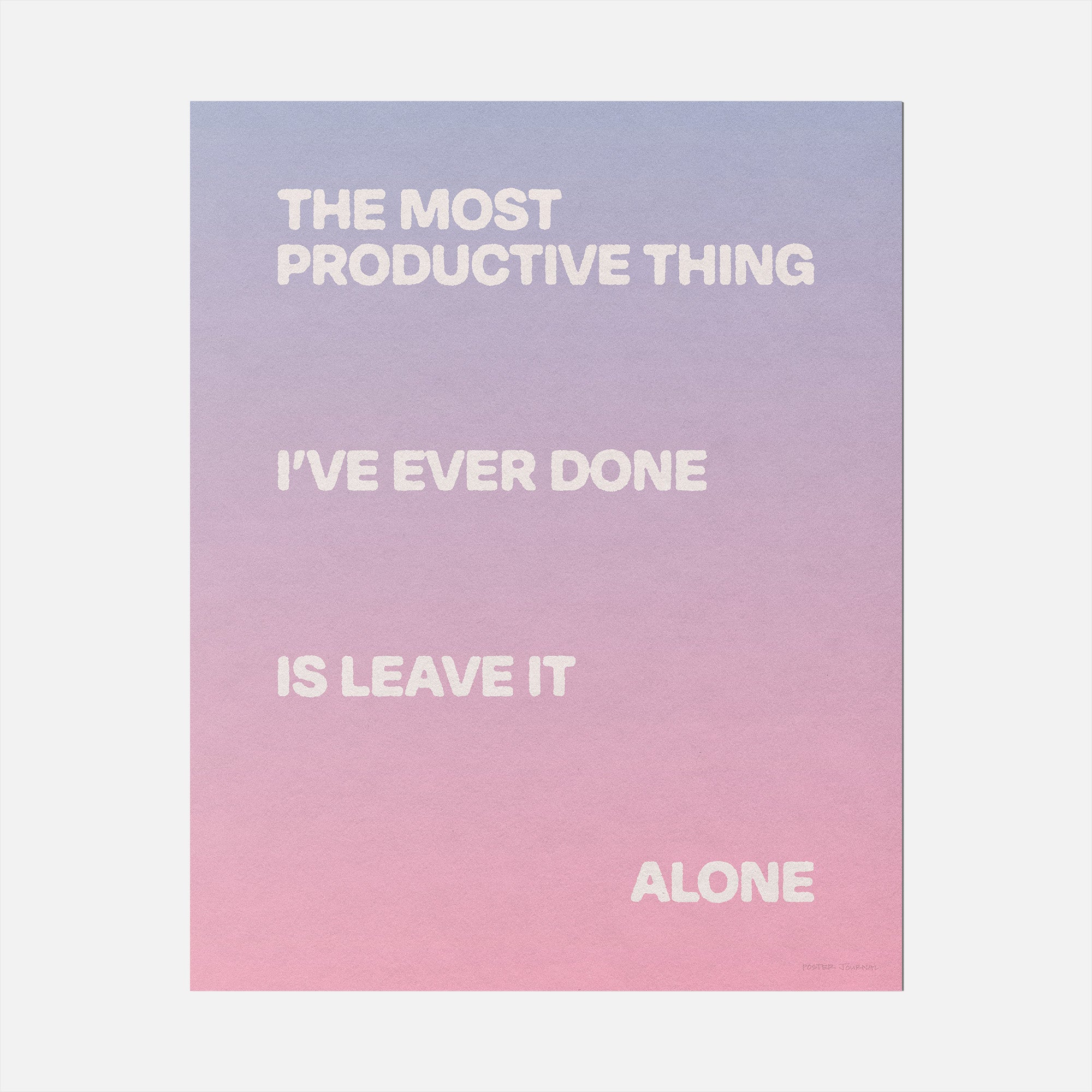 ALONE PRINT