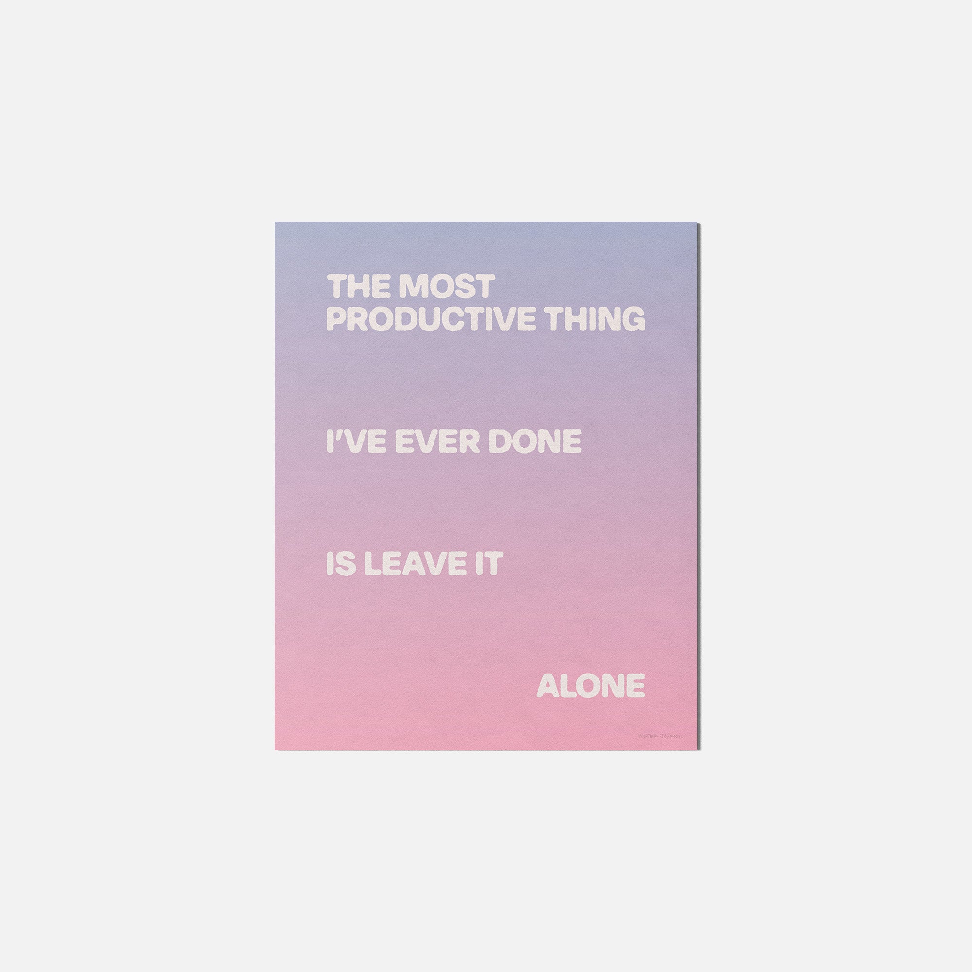 ALONE PRINT