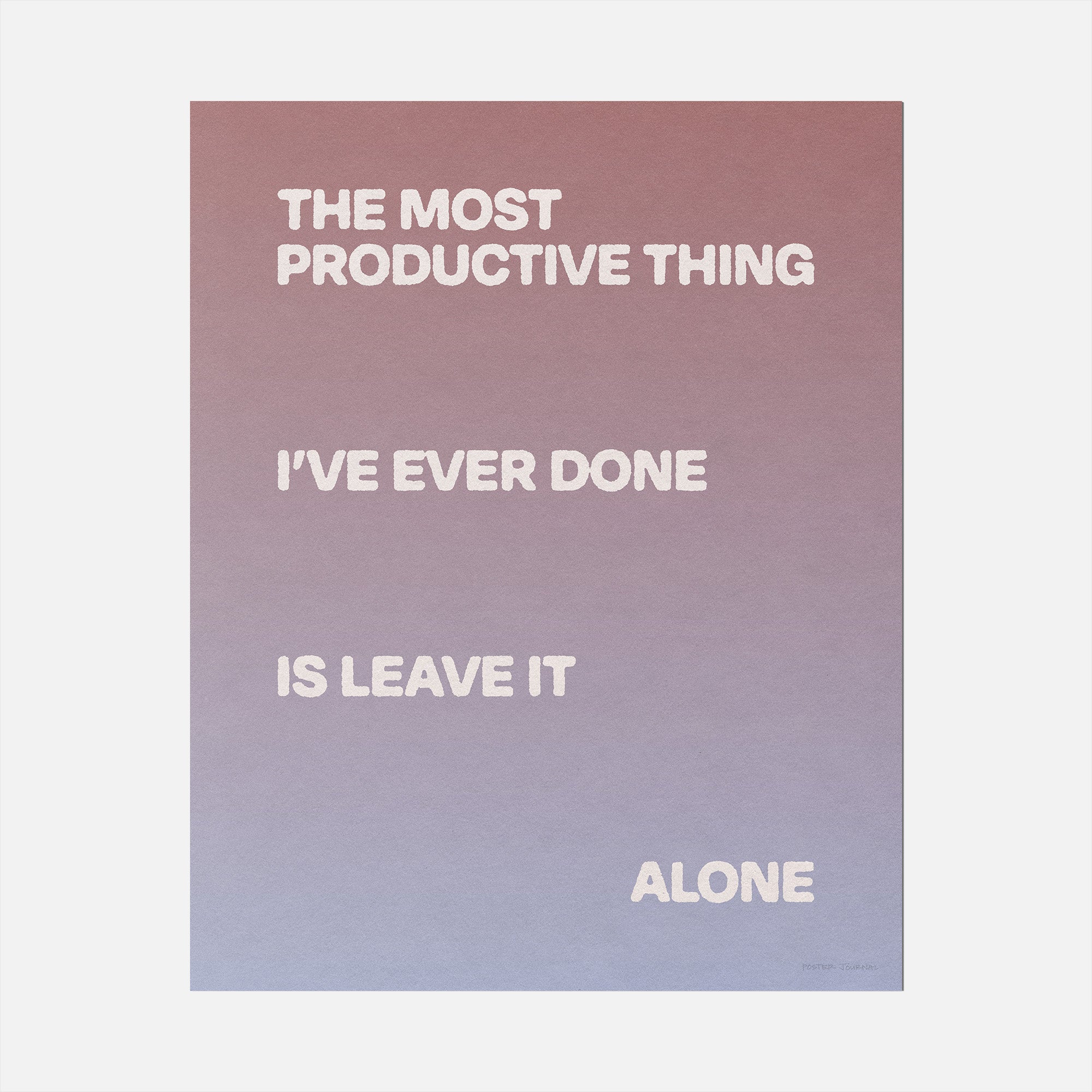 ALONE PRINT