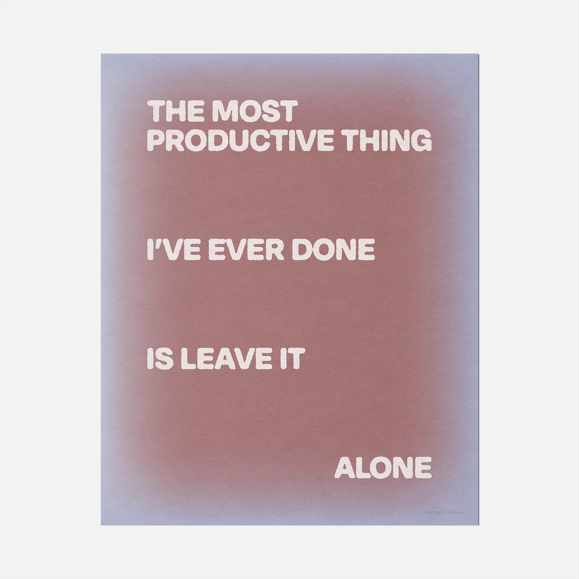 ALONE PRINT