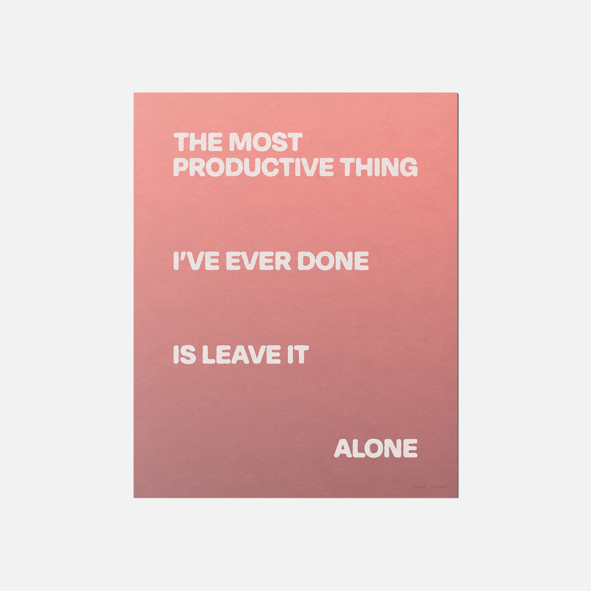 ALONE PRINT