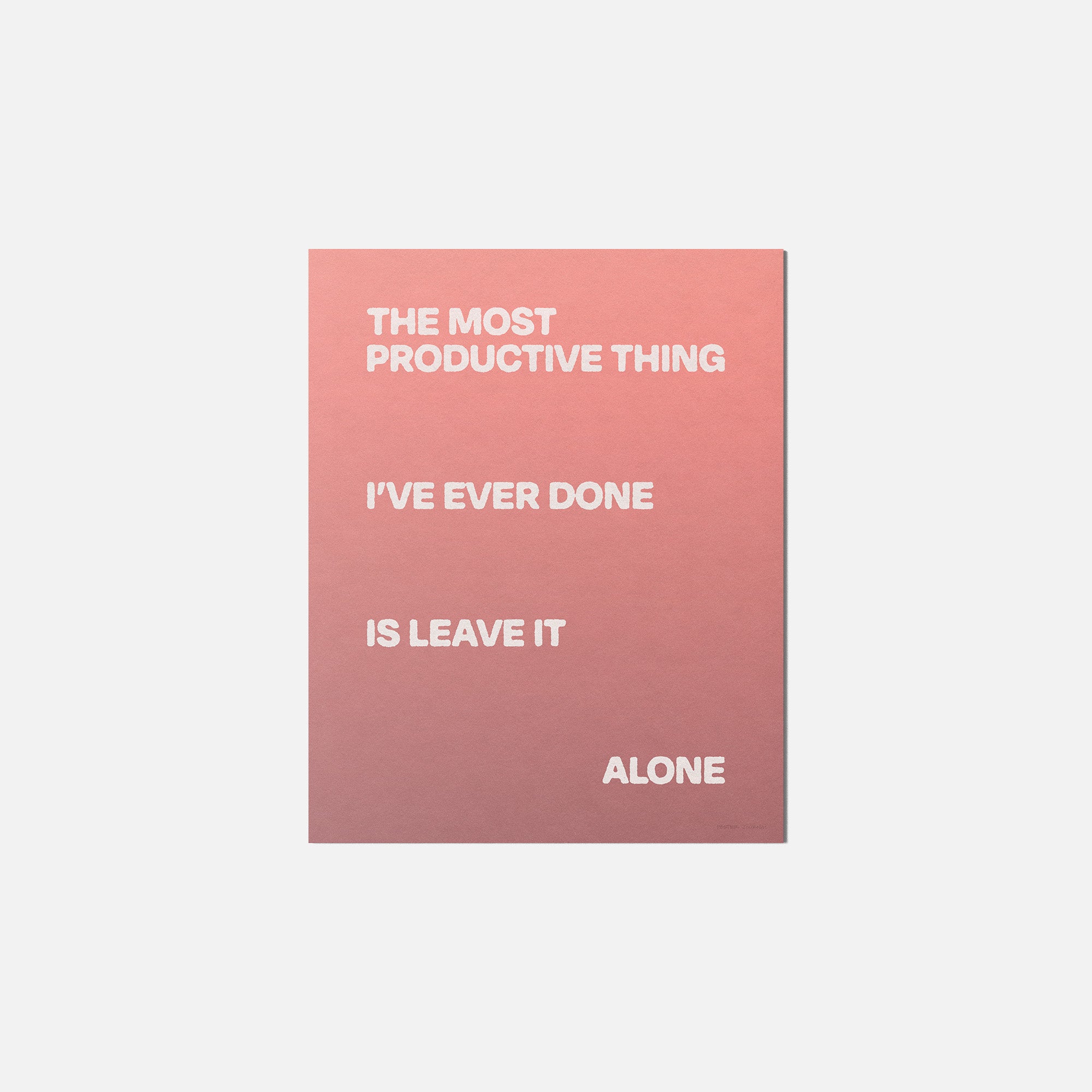 ALONE PRINT