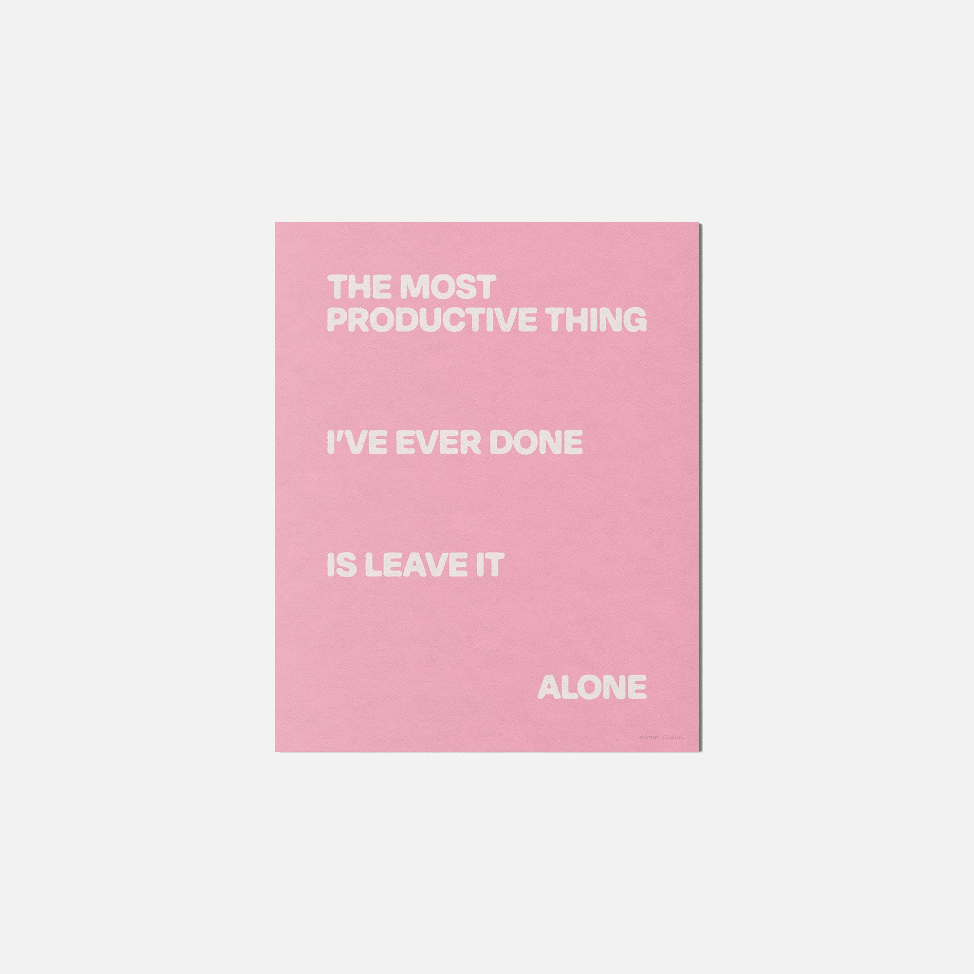ALONE PRINT