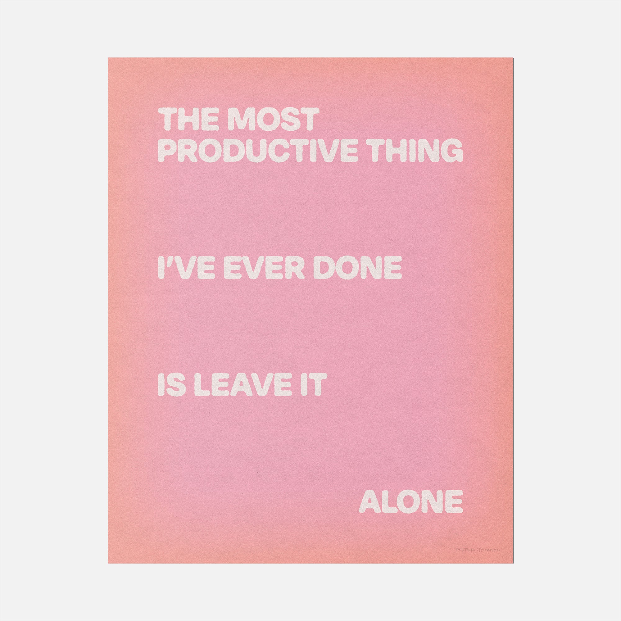 ALONE PRINT
