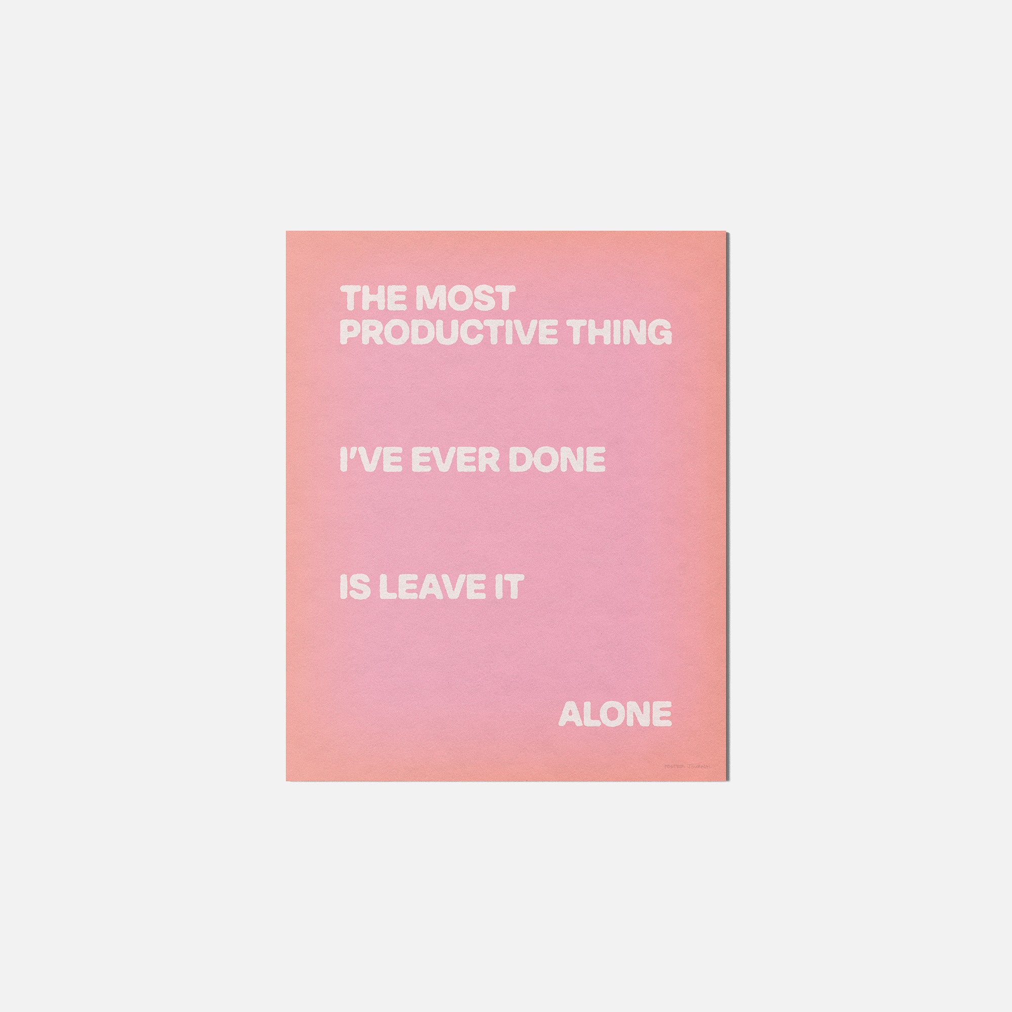 ALONE PRINT