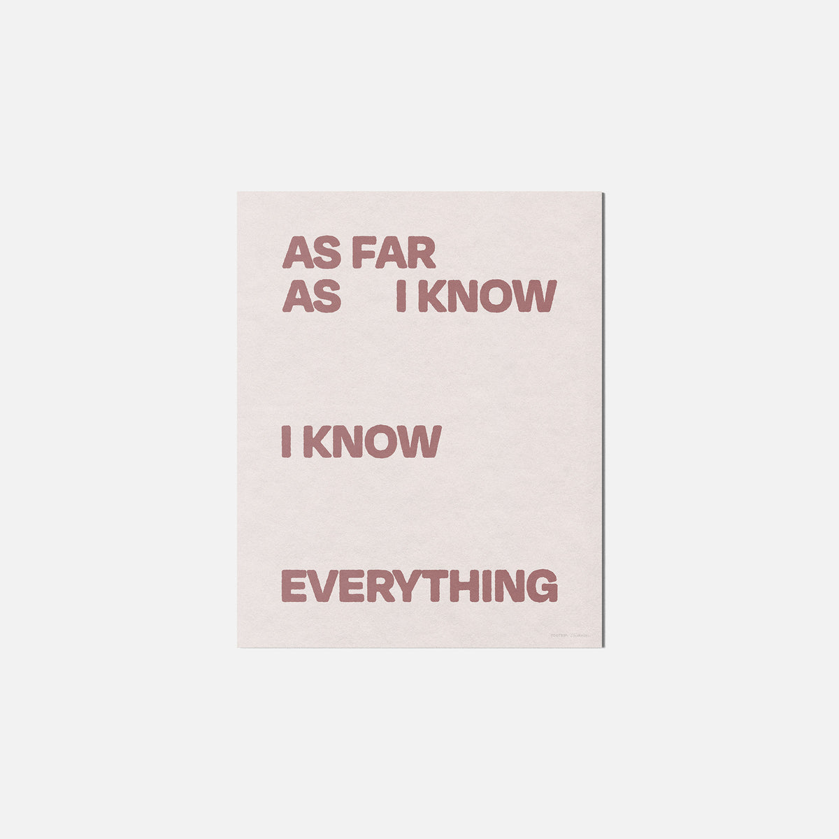 AS PRINT