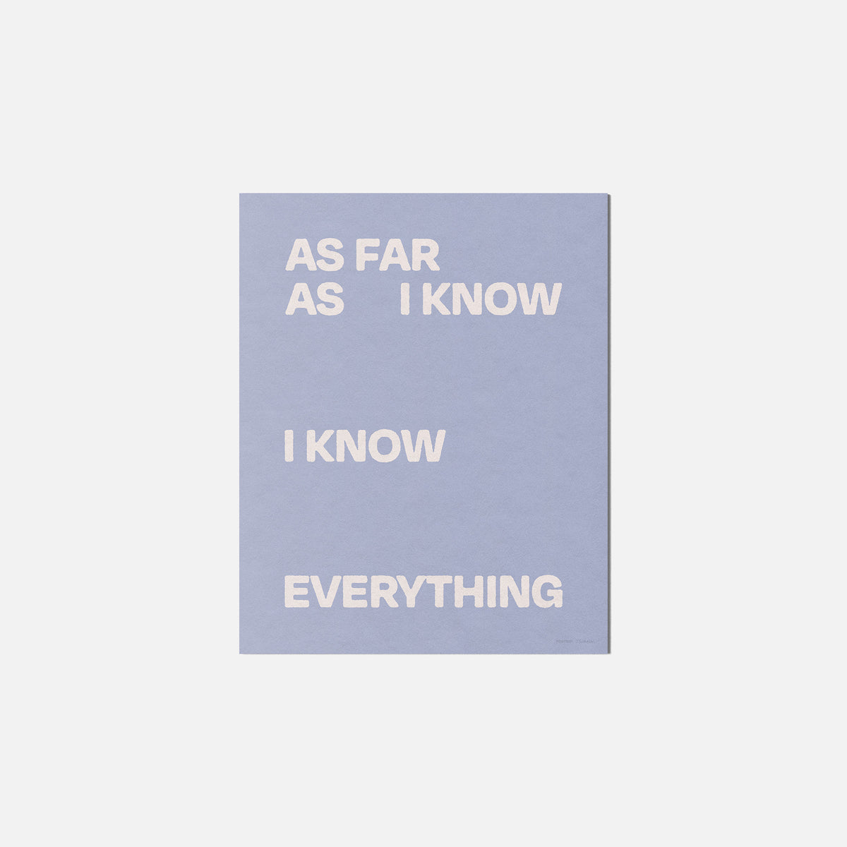 AS PRINT