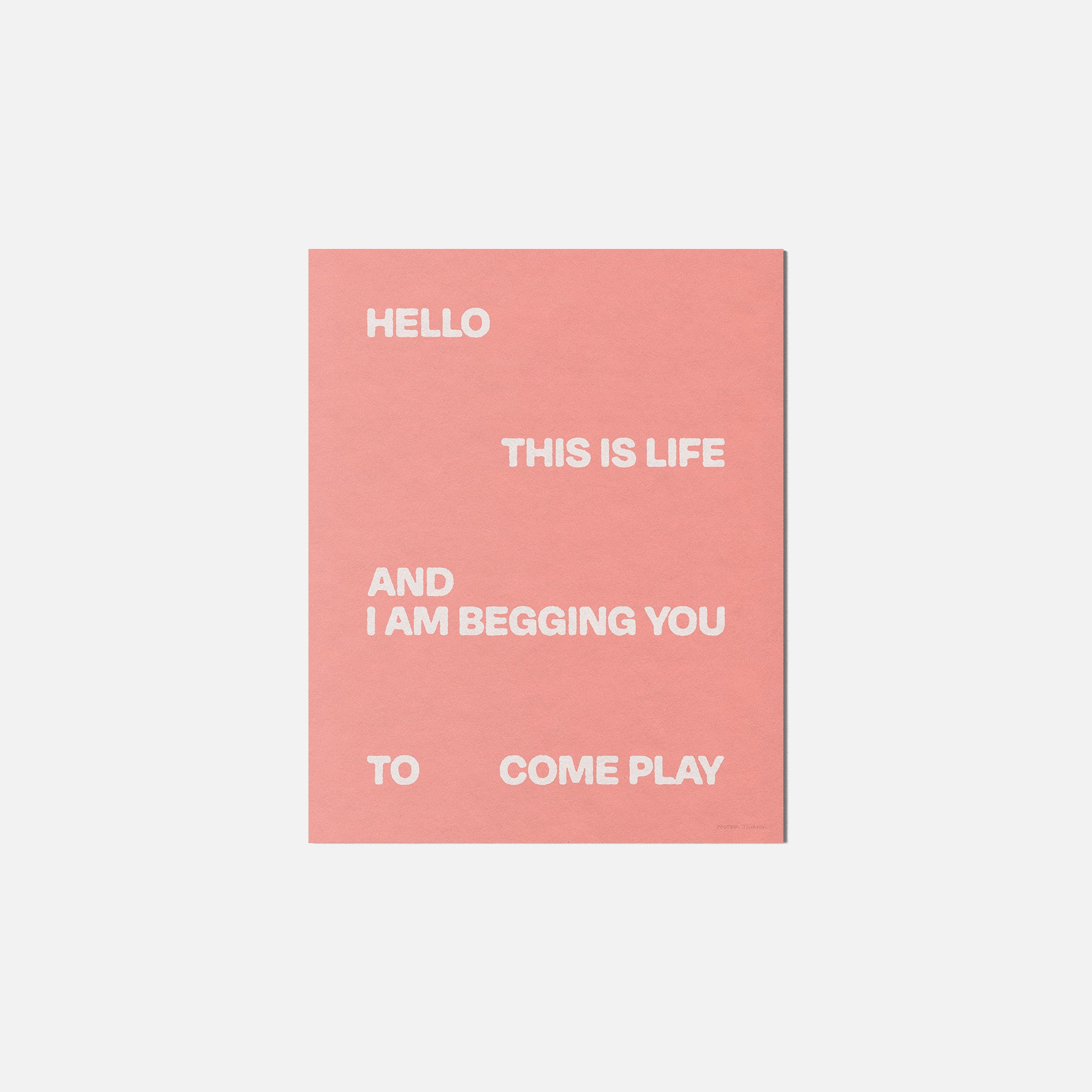 BEGGING PRINT