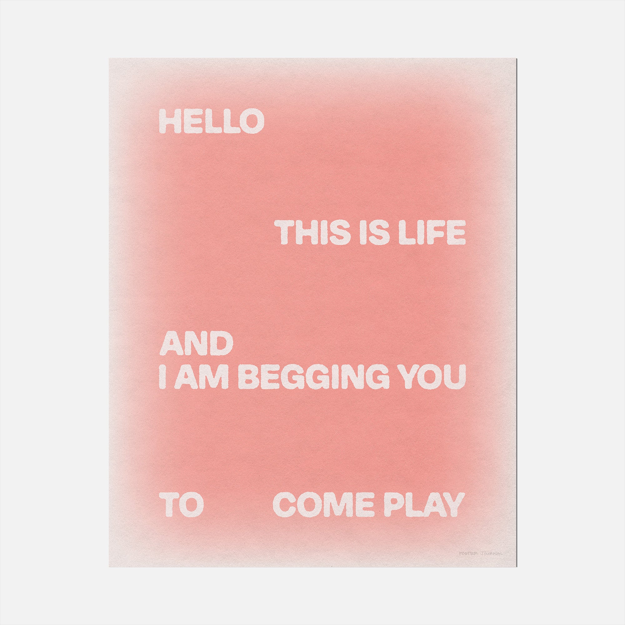 BEGGING PRINT