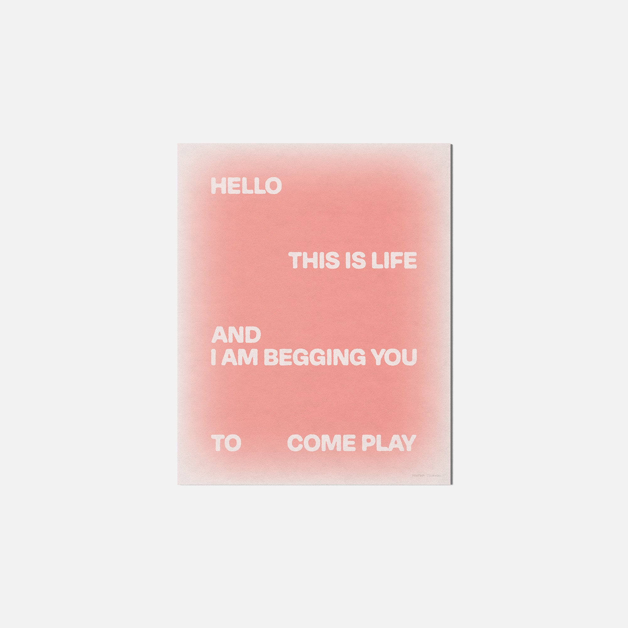 BEGGING PRINT