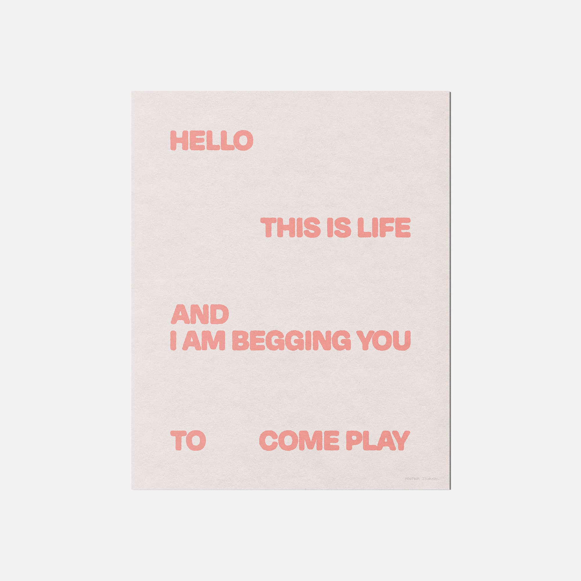 BEGGING PRINT