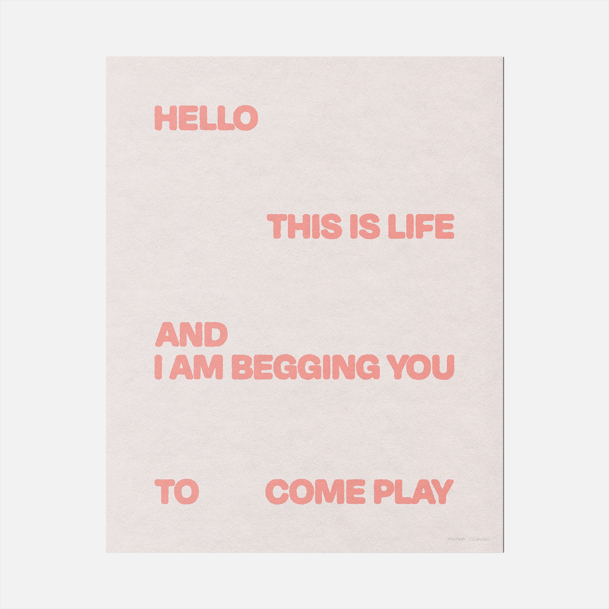 BEGGING PRINT
