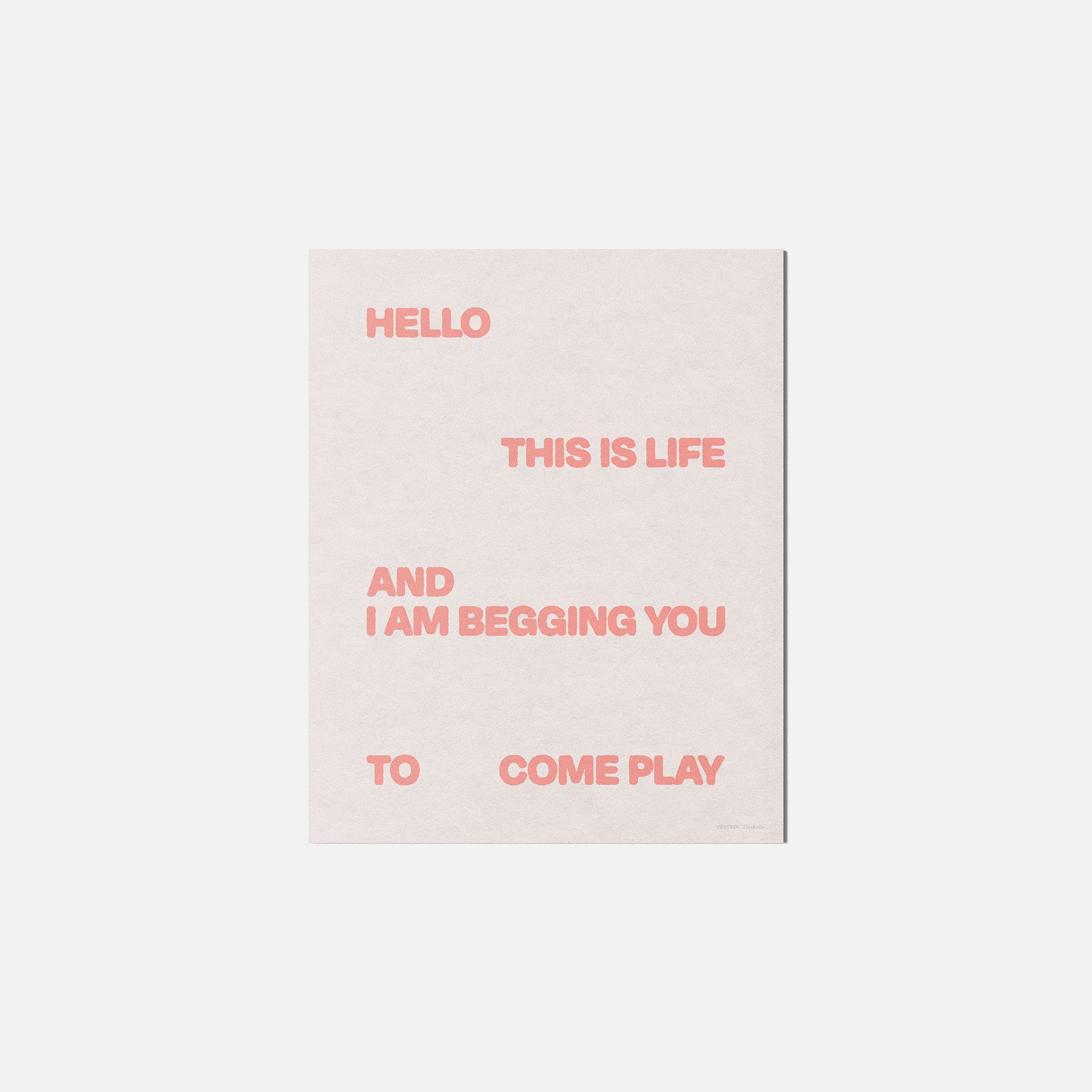 BEGGING PRINT
