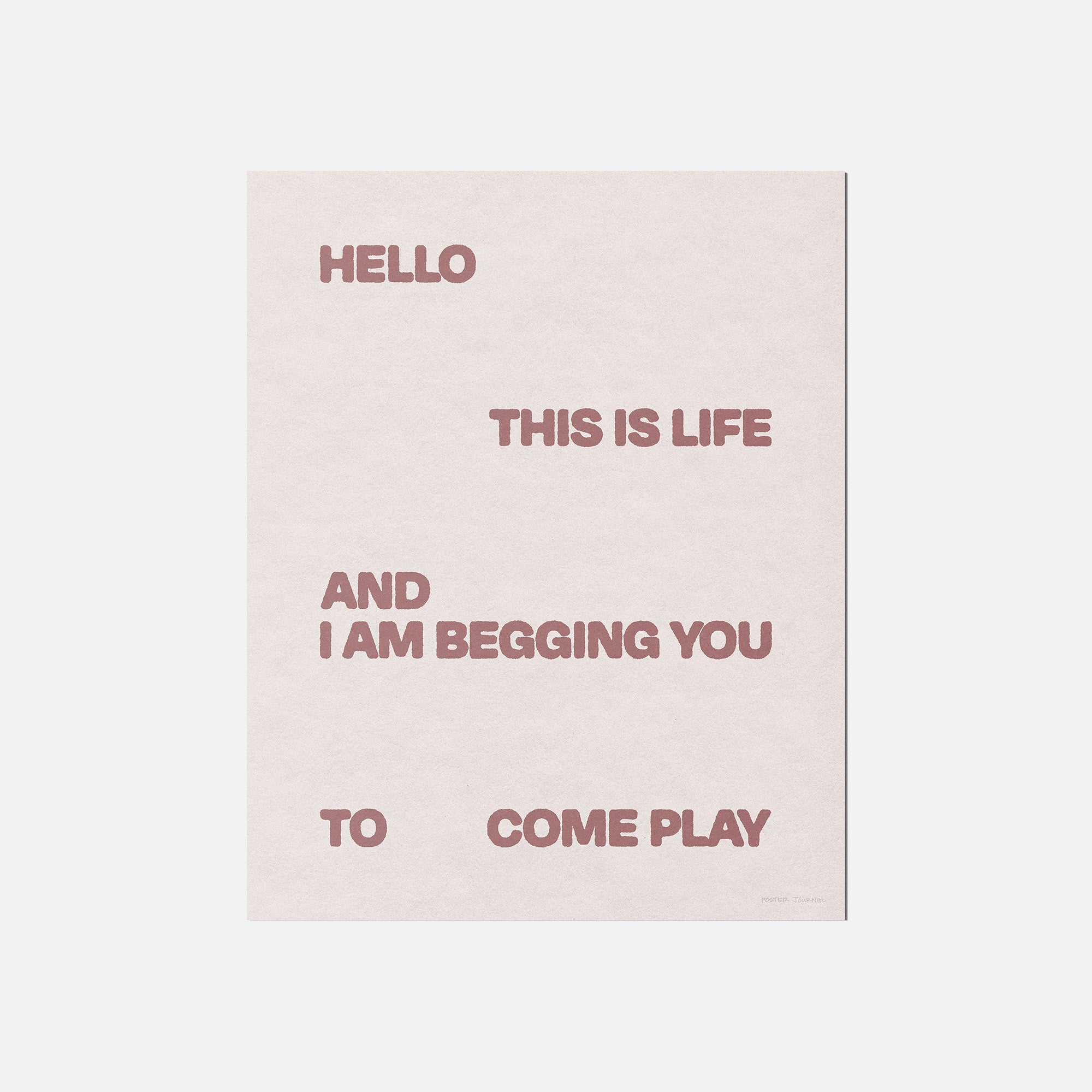BEGGING PRINT