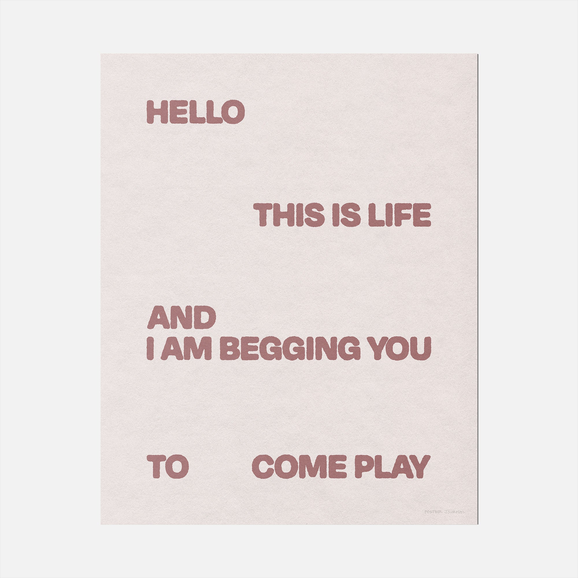 BEGGING PRINT