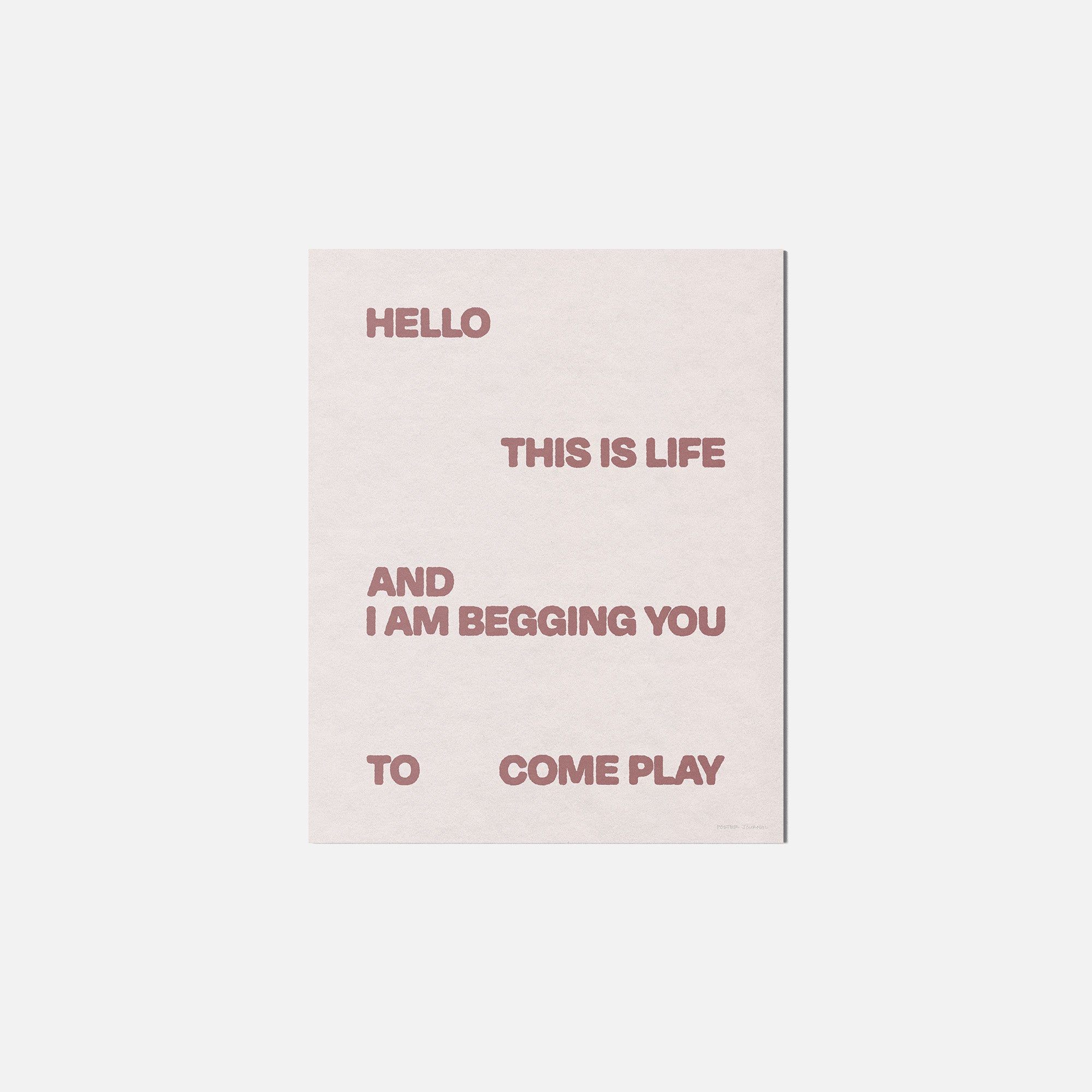 BEGGING PRINT