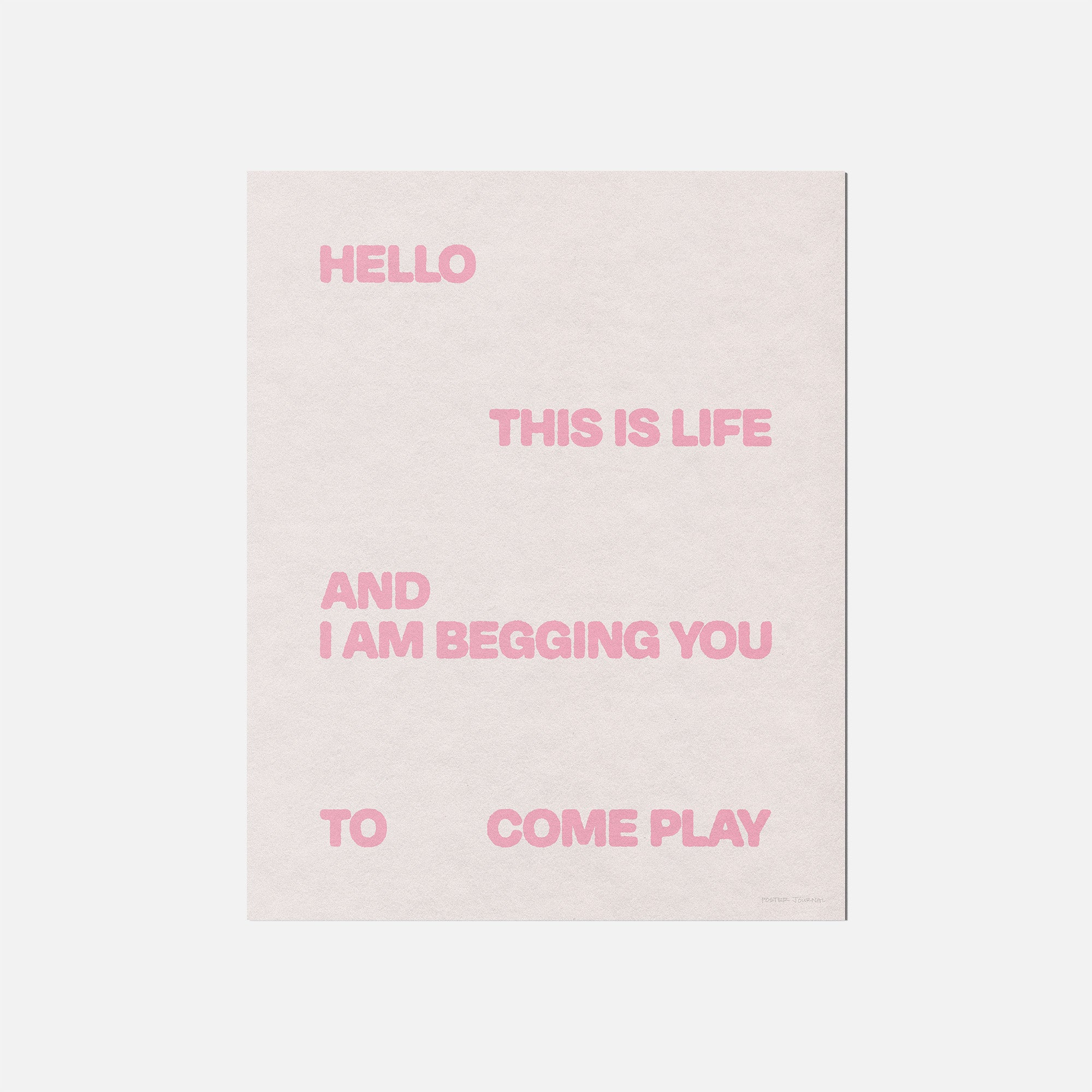 BEGGING PRINT