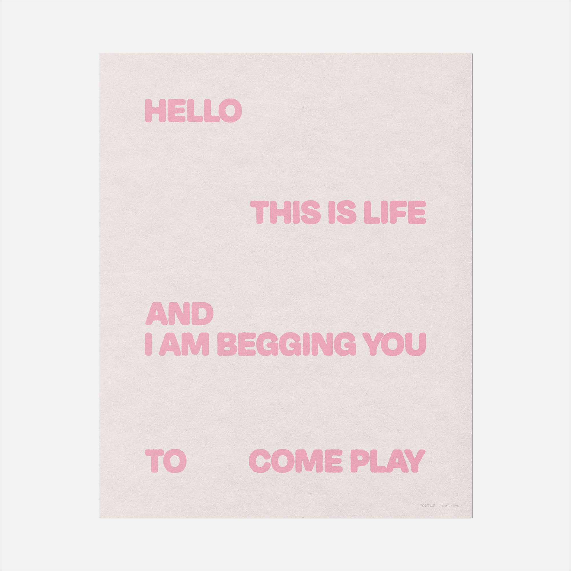 BEGGING PRINT