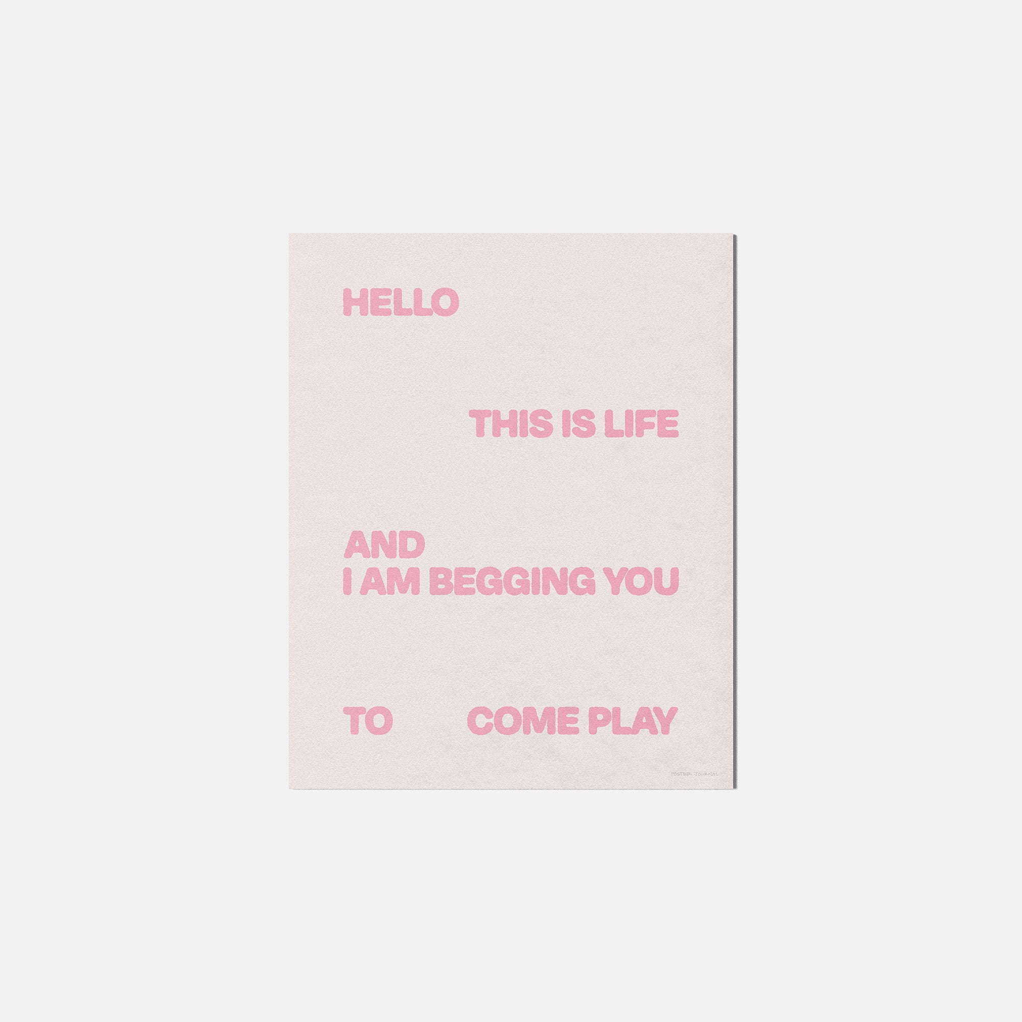 BEGGING PRINT