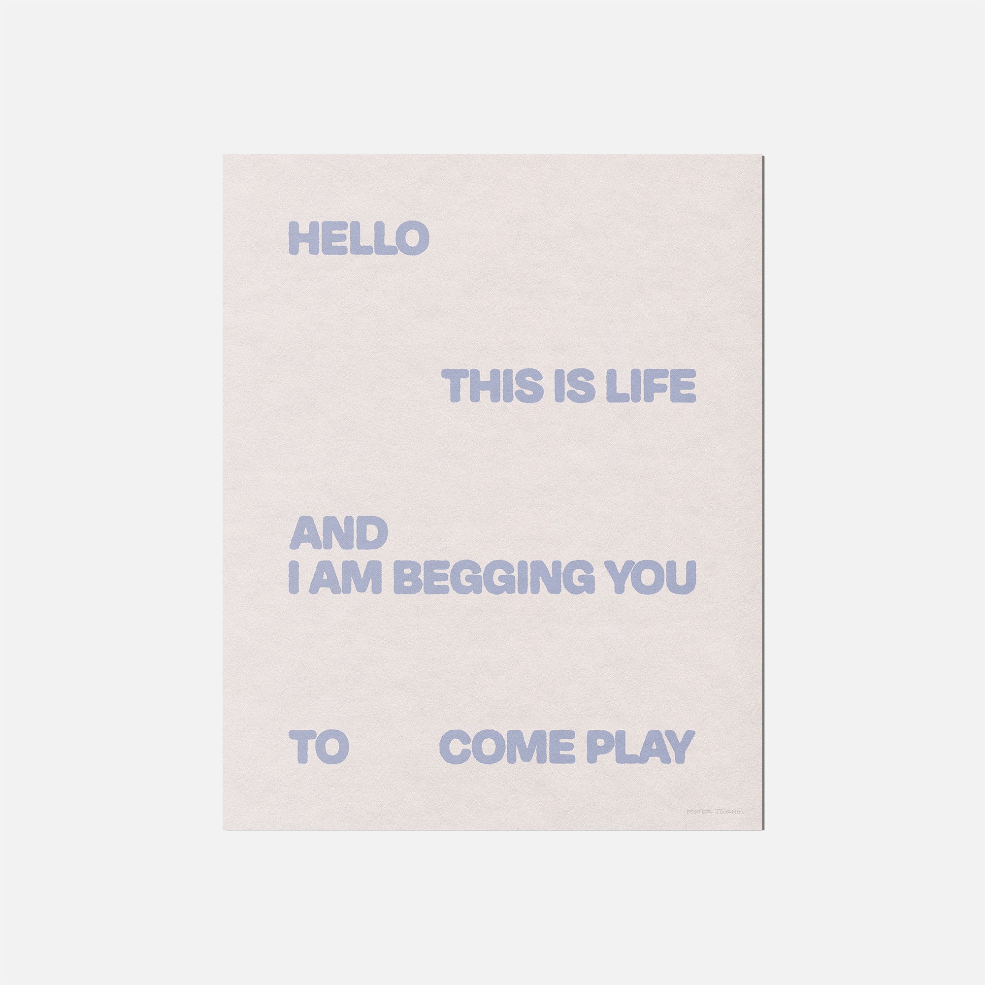 BEGGING PRINT