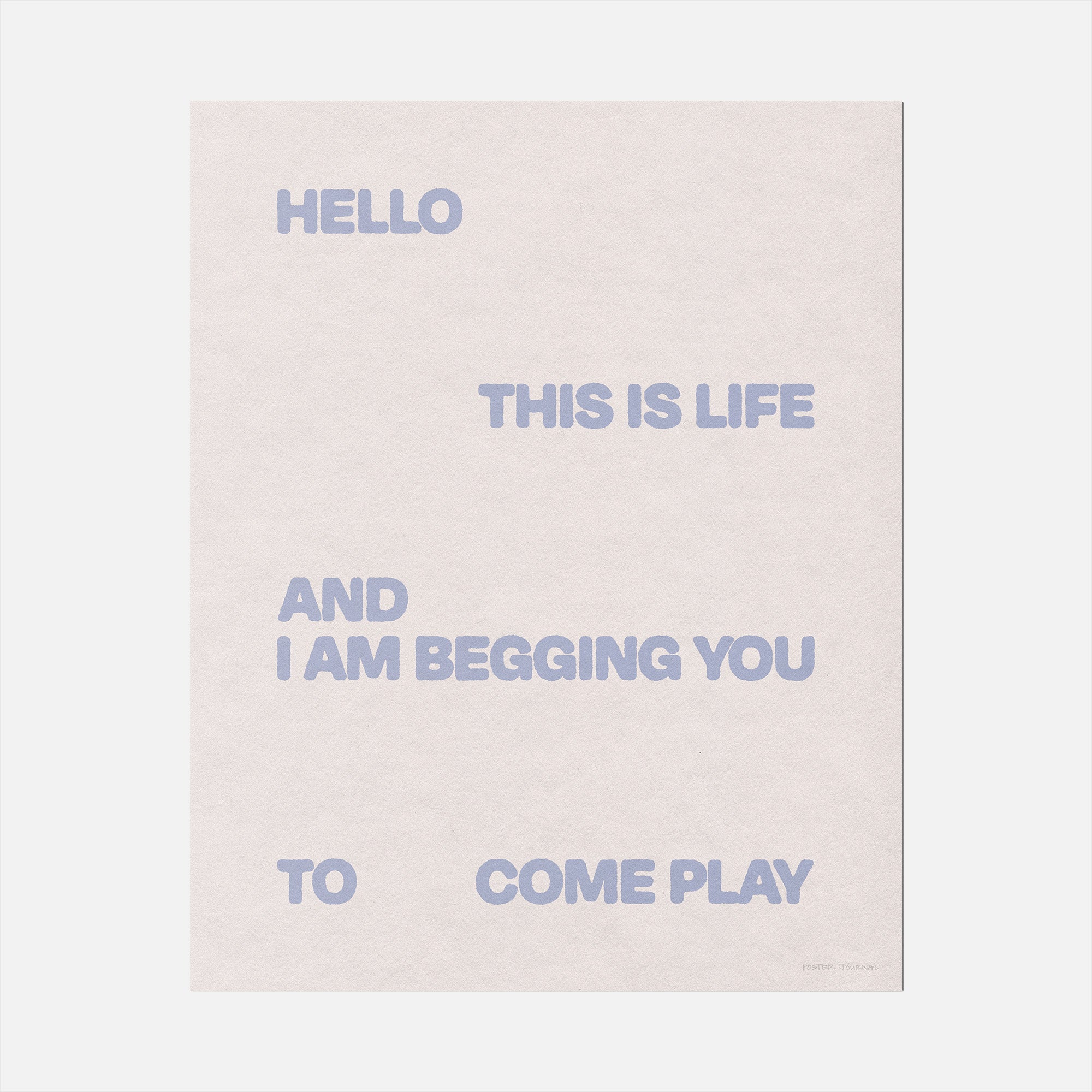 BEGGING PRINT