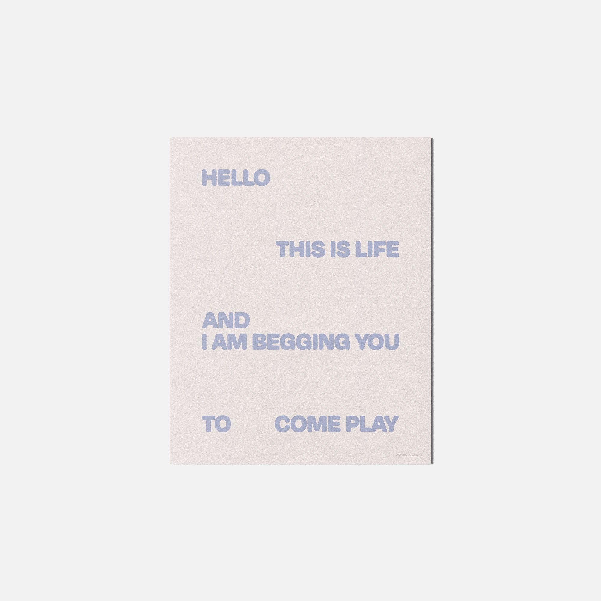 BEGGING PRINT