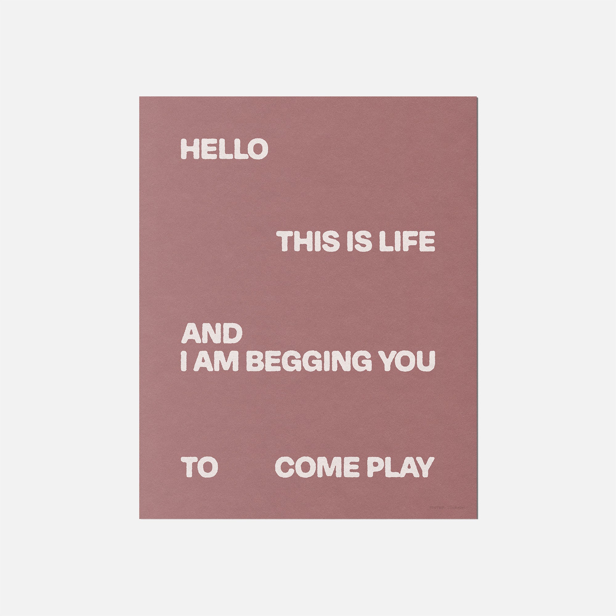 BEGGING PRINT