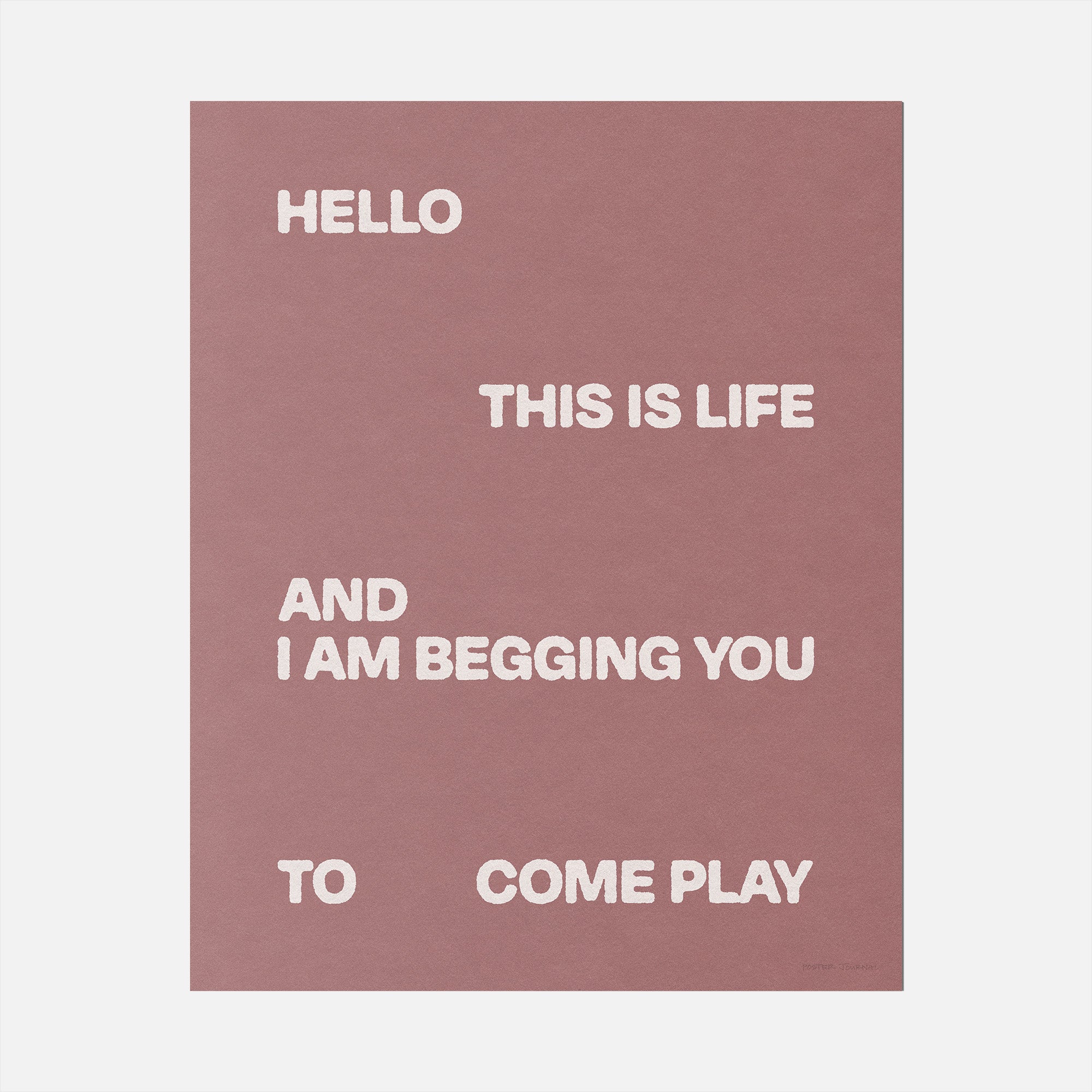 BEGGING PRINT