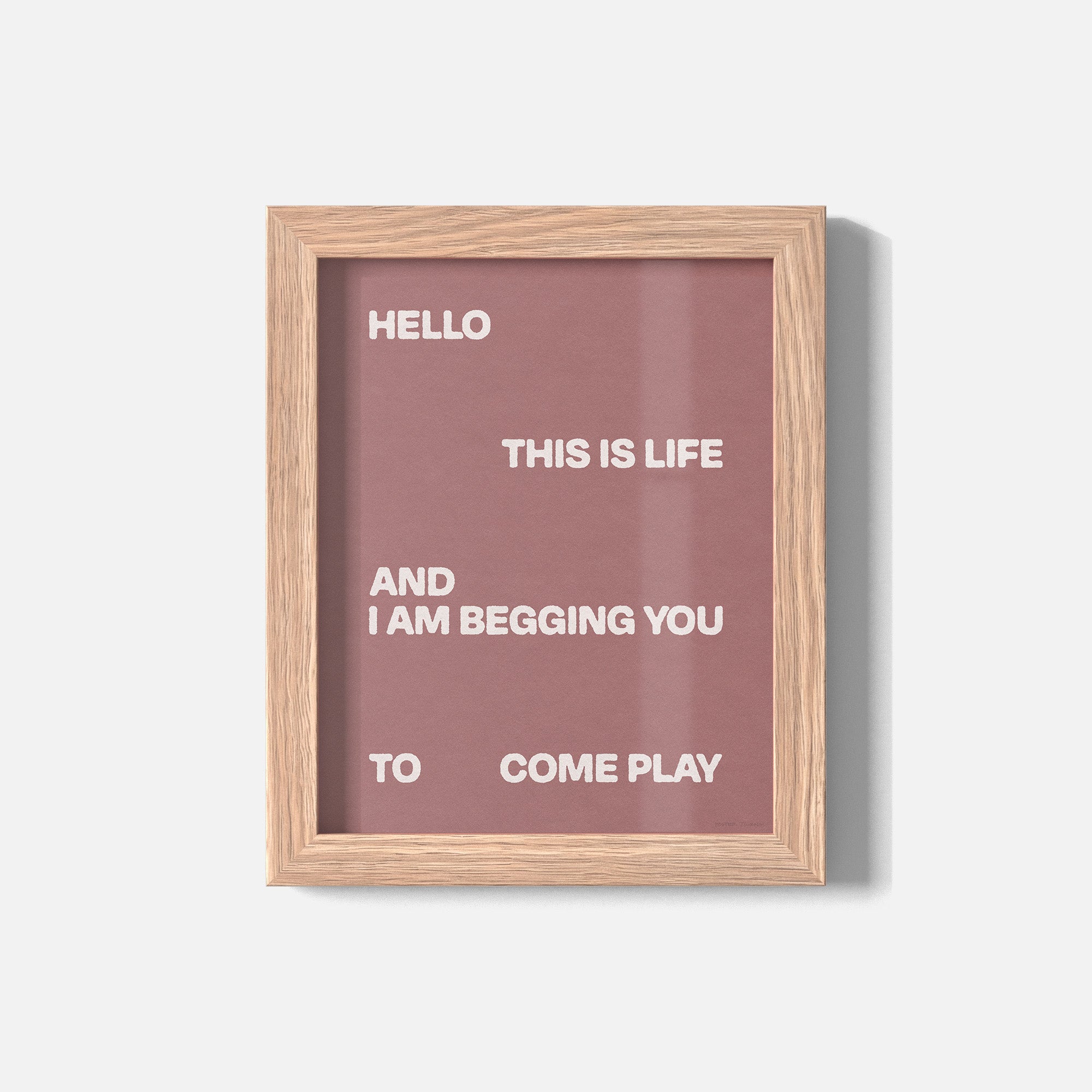 BEGGING PRINT