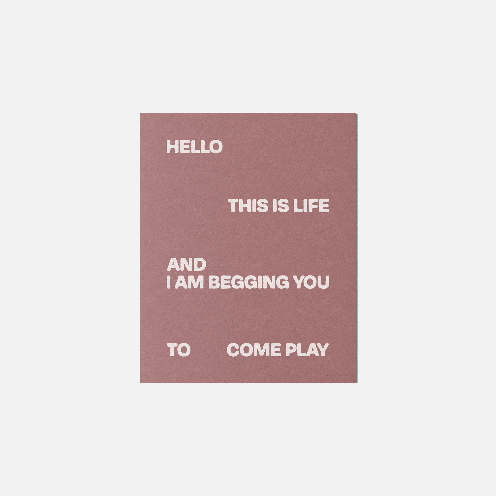 BEGGING PRINT
