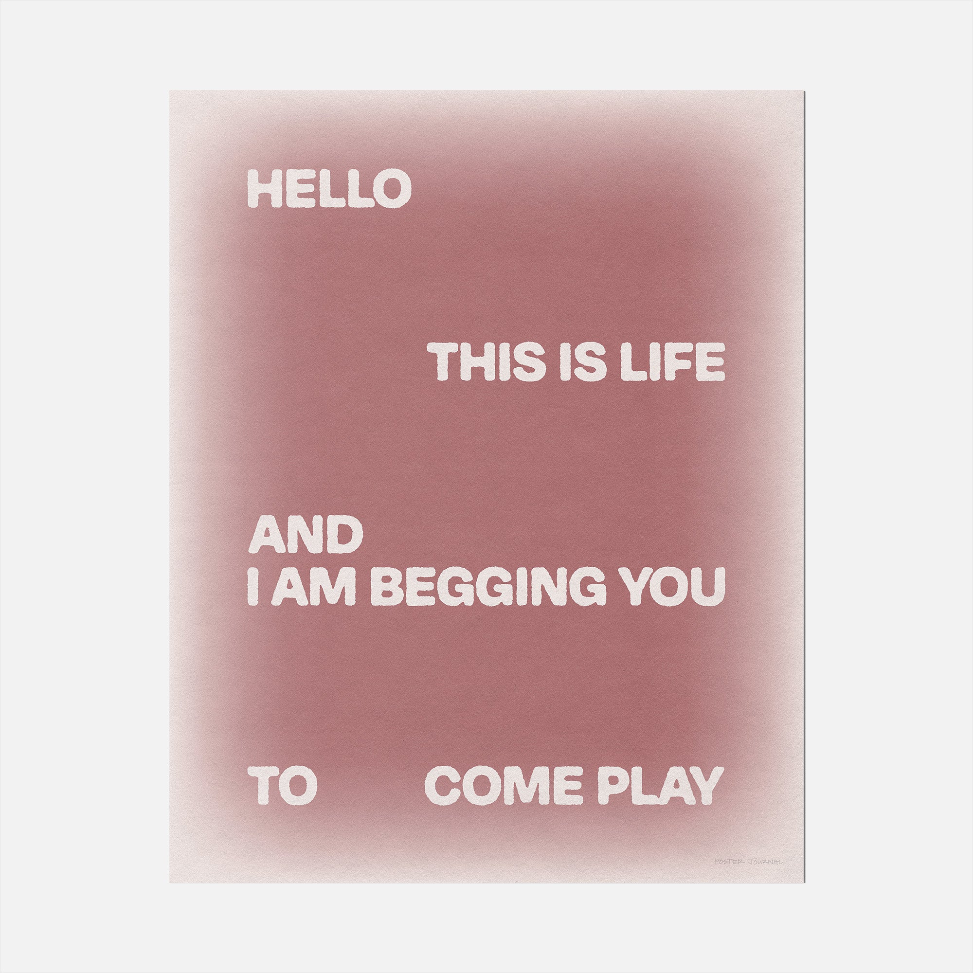 BEGGING PRINT