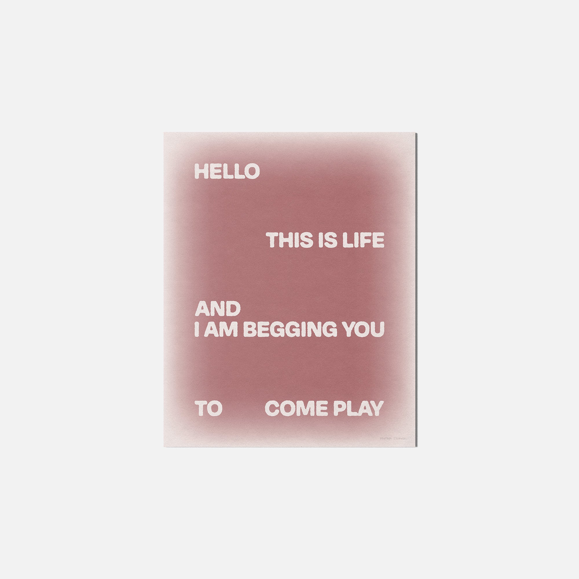 BEGGING PRINT