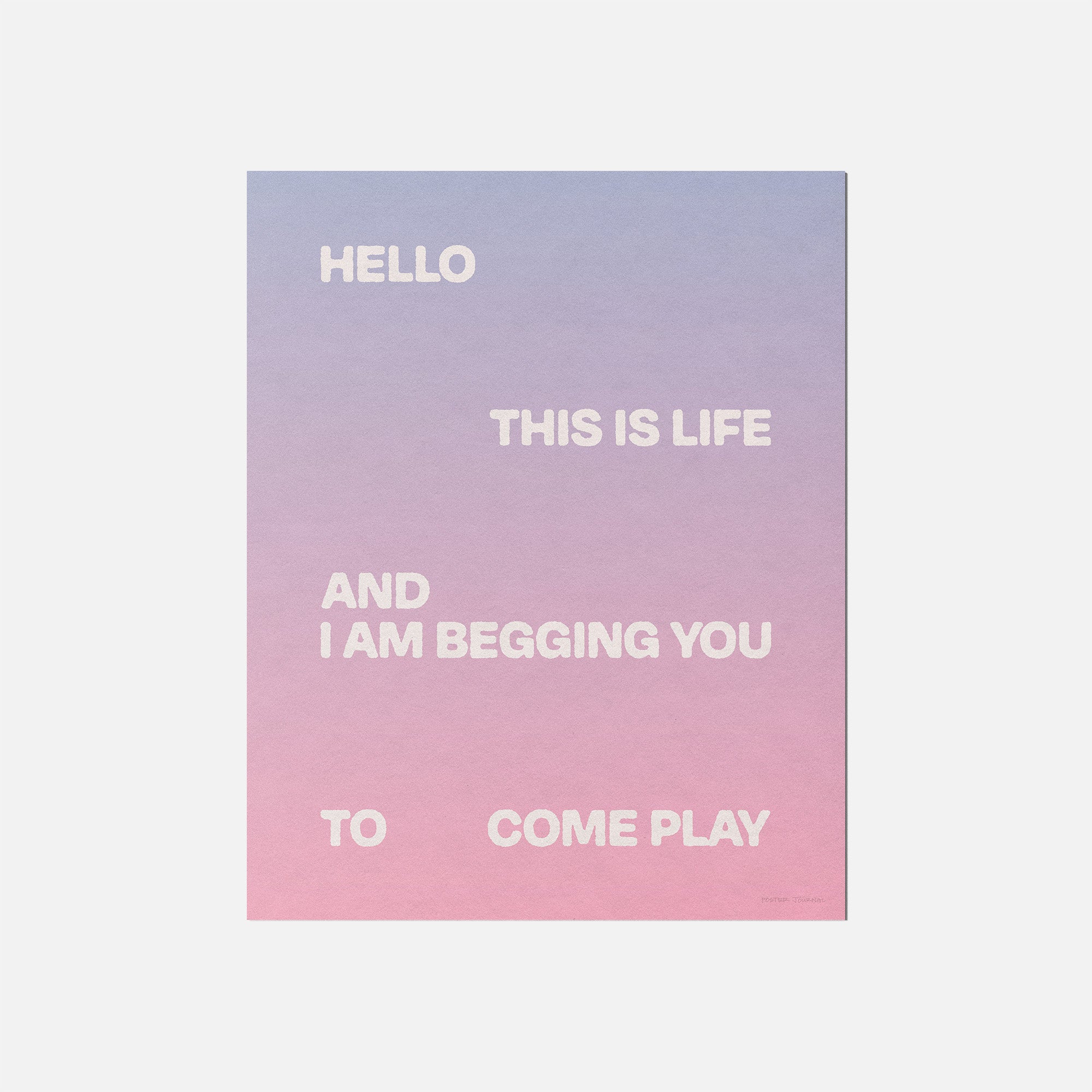 BEGGING PRINT