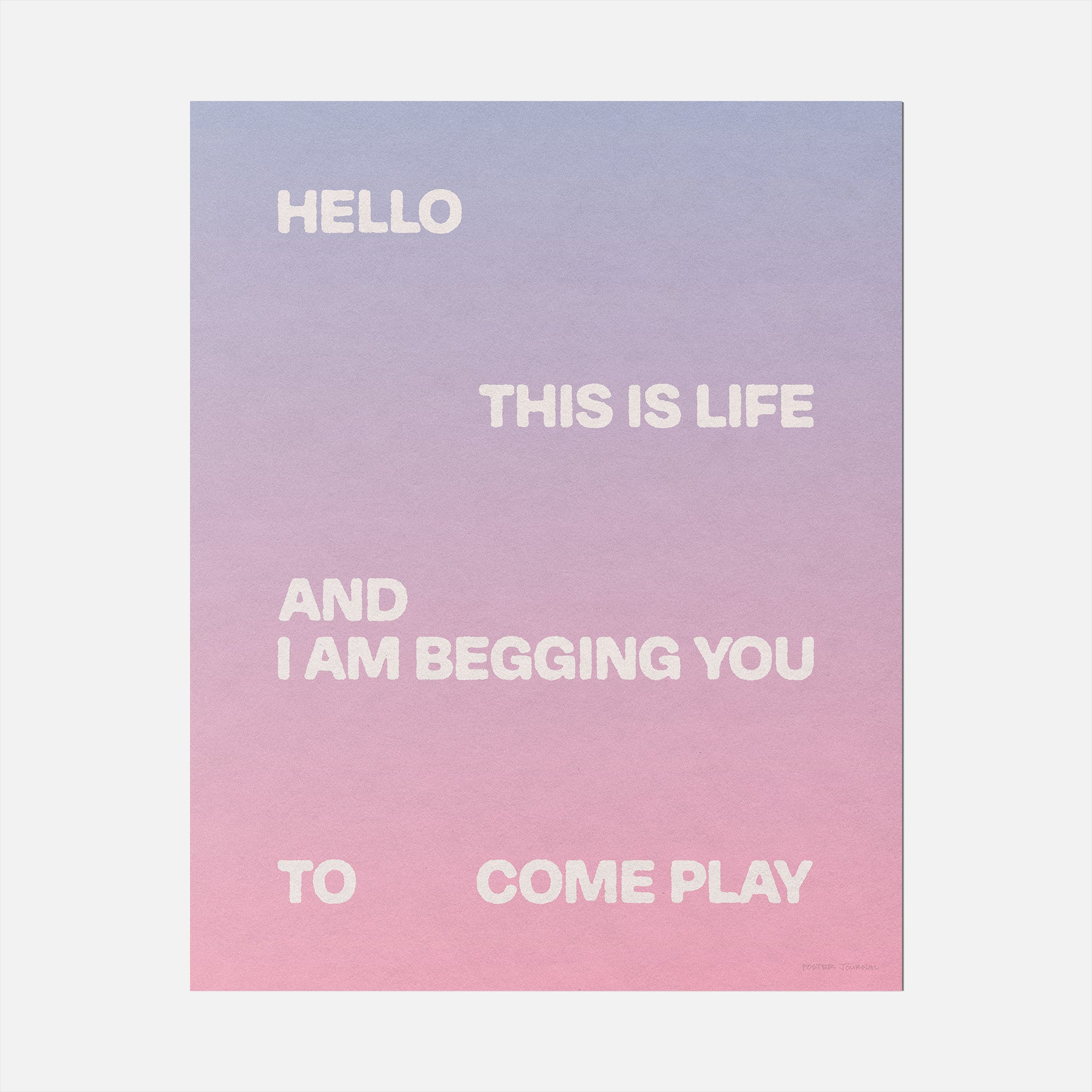 BEGGING PRINT