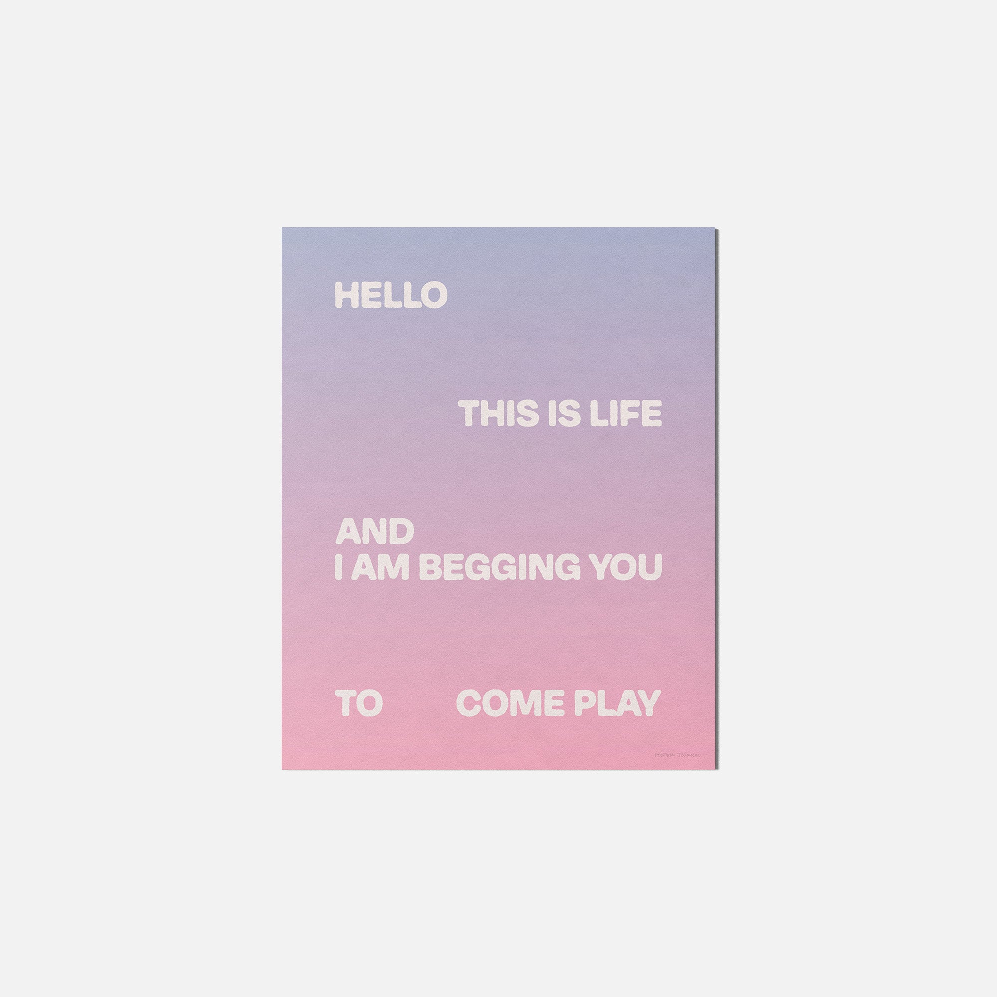 BEGGING PRINT