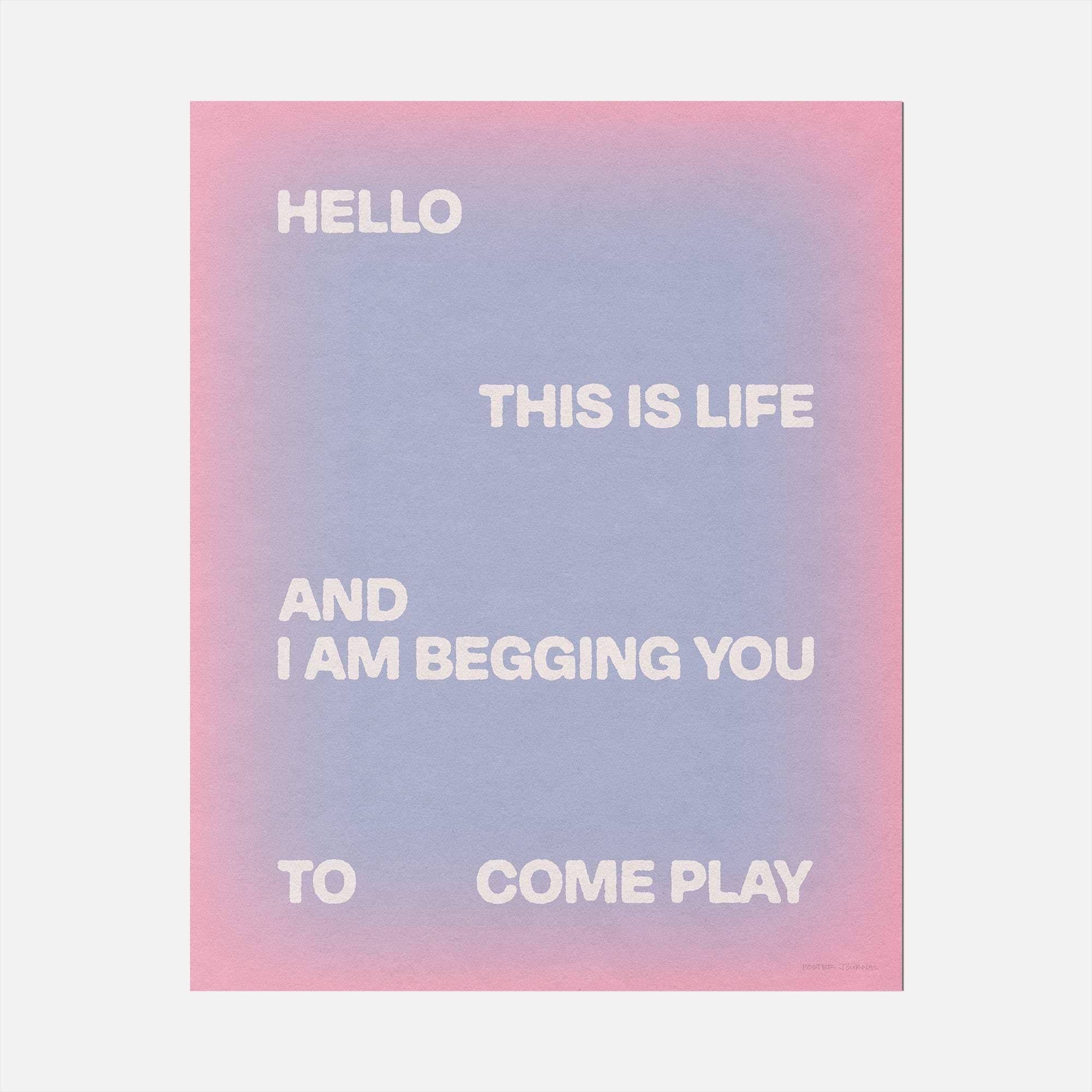 BEGGING PRINT
