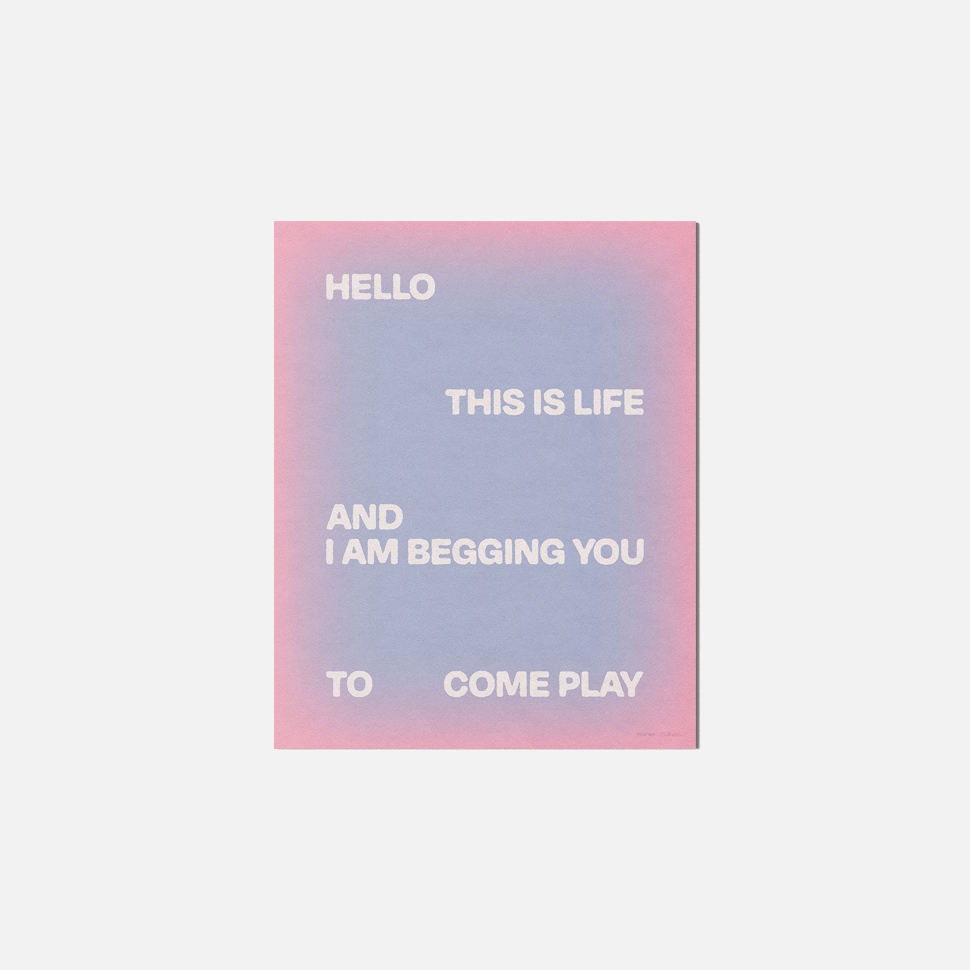 BEGGING PRINT