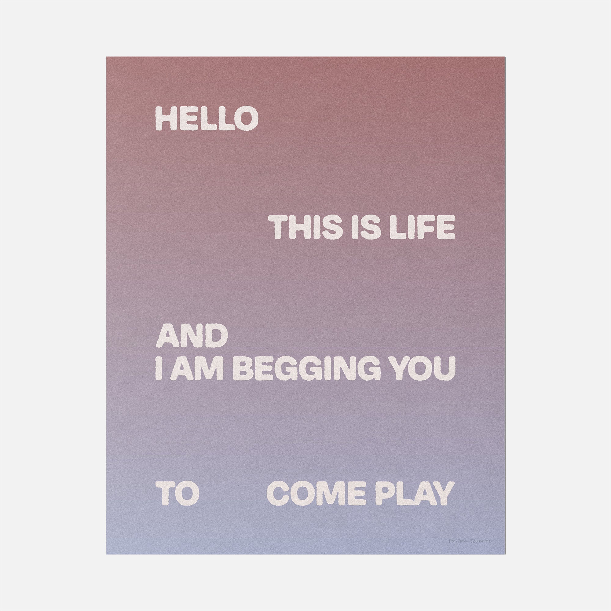 BEGGING PRINT