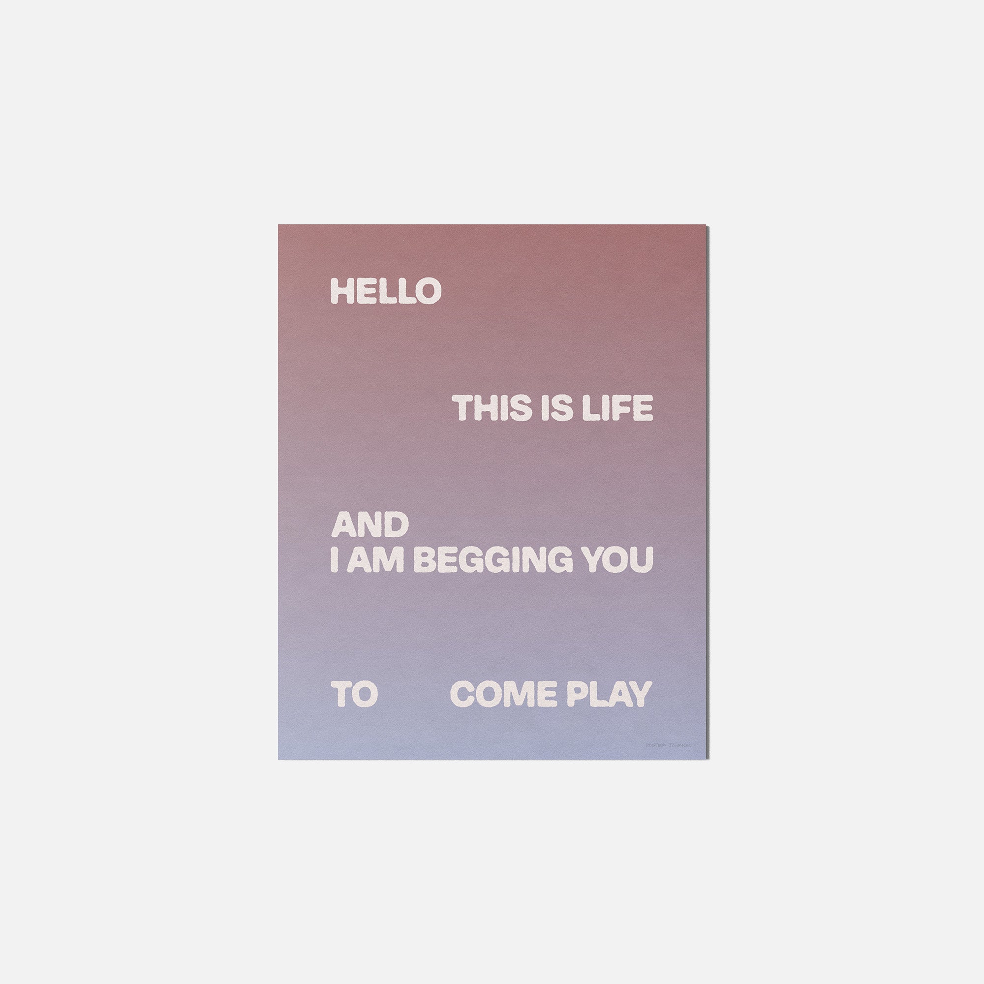 BEGGING PRINT
