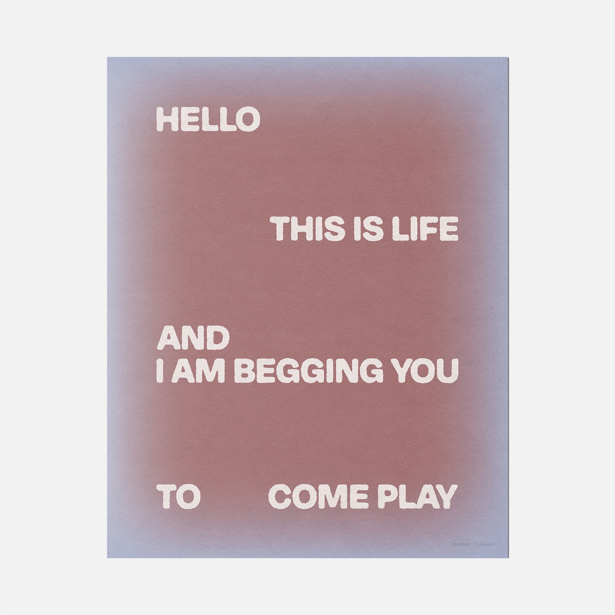 BEGGING PRINT