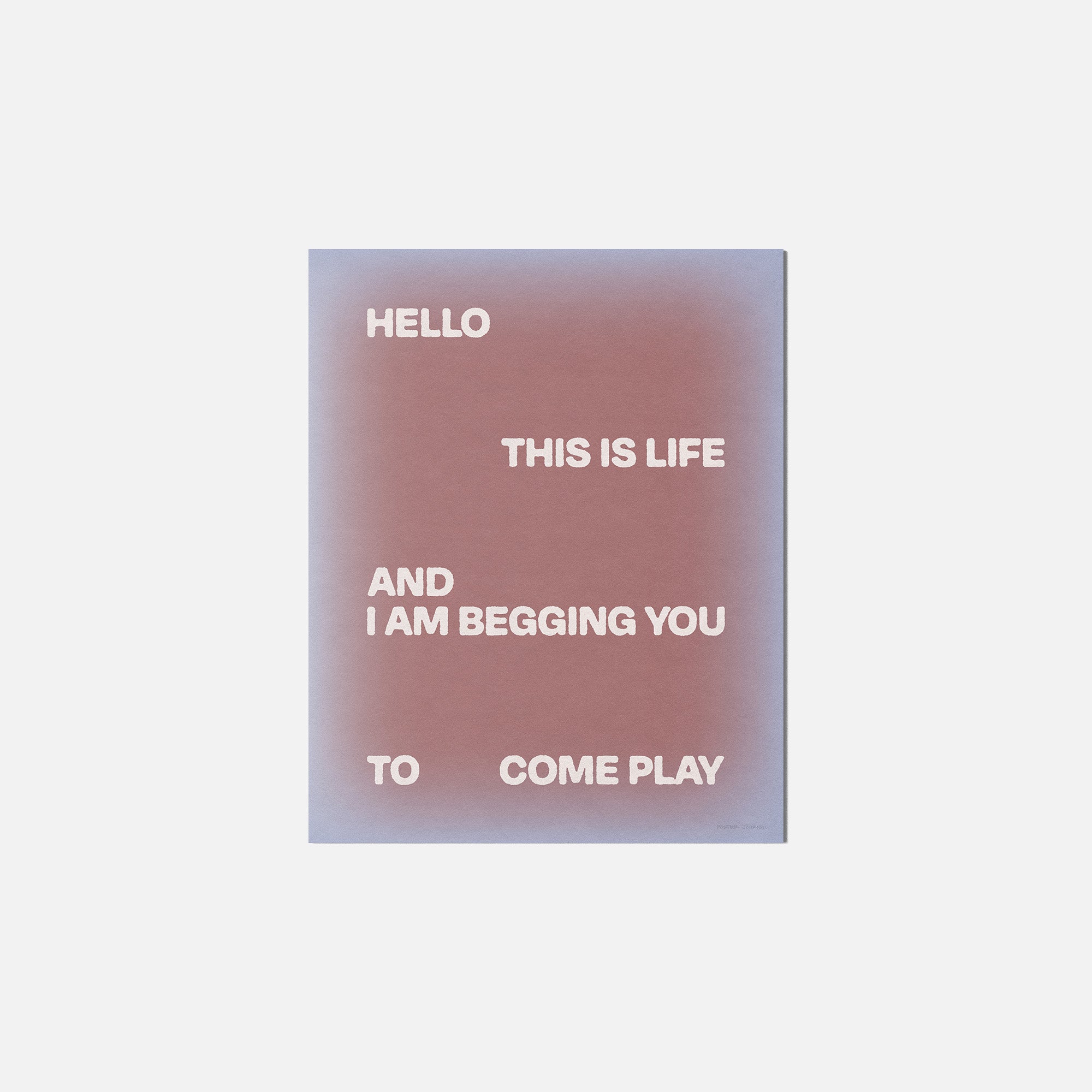 BEGGING PRINT