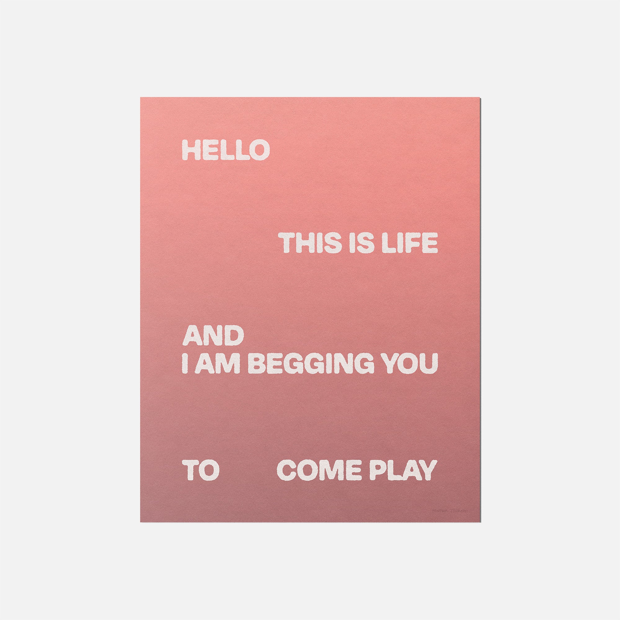 BEGGING PRINT