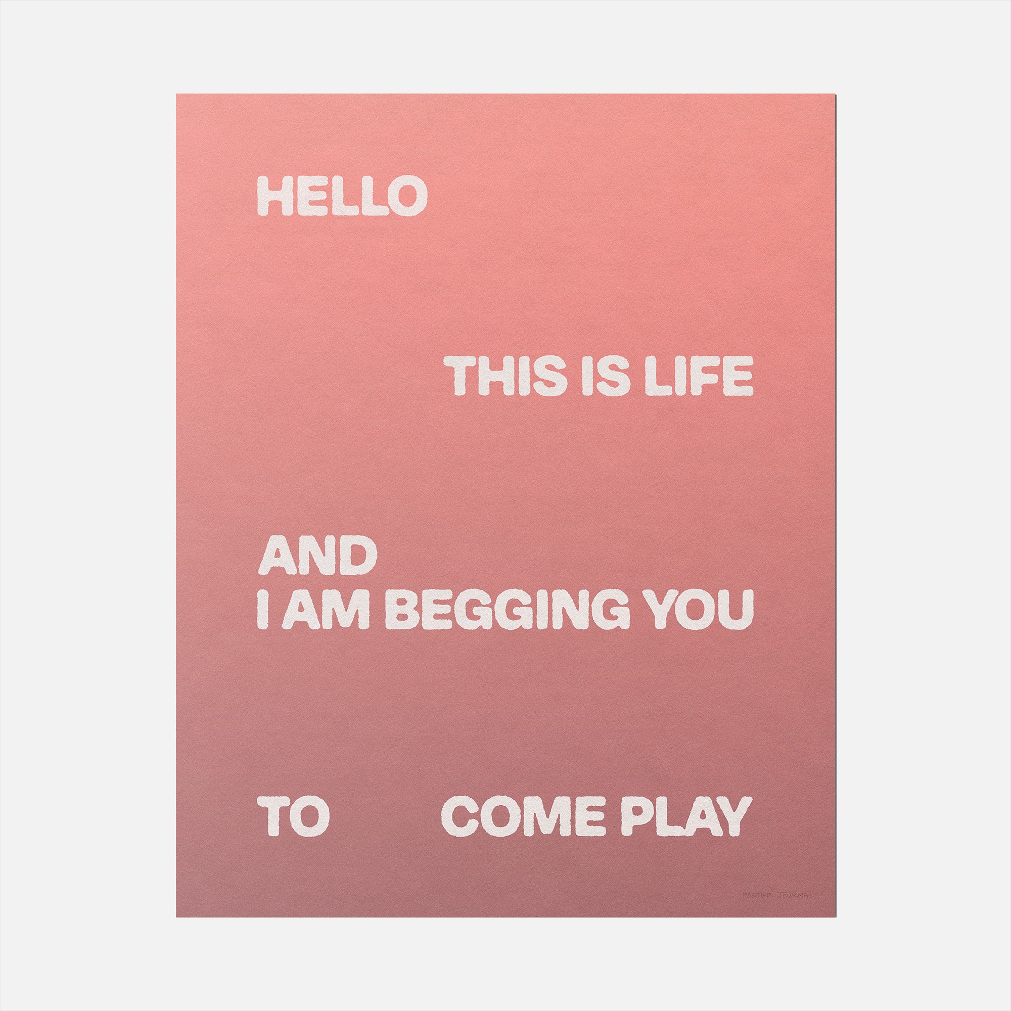 BEGGING PRINT
